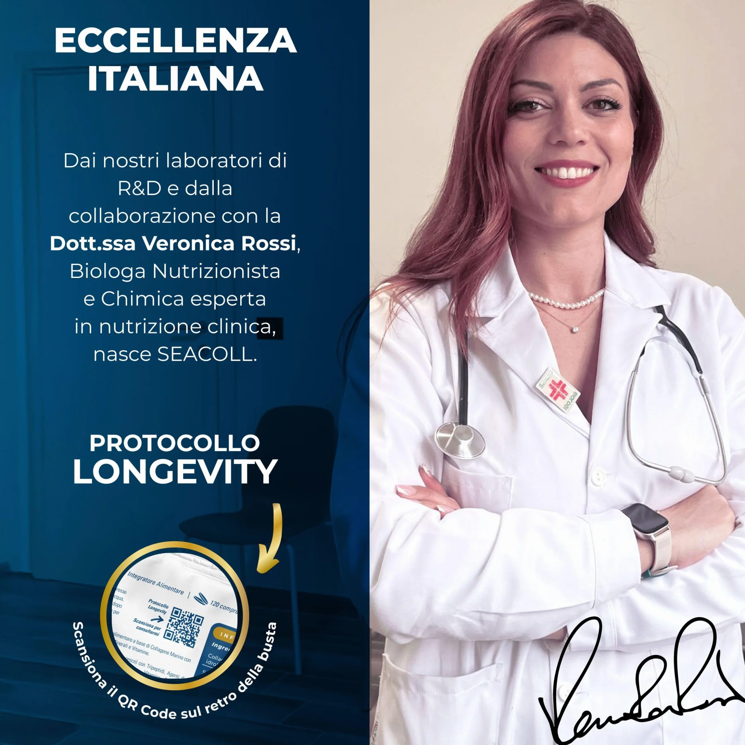 Symbeauty Longevity Complex SEACOLL Collagene Marino con Acido Ialuronico 120 cpr 60gg