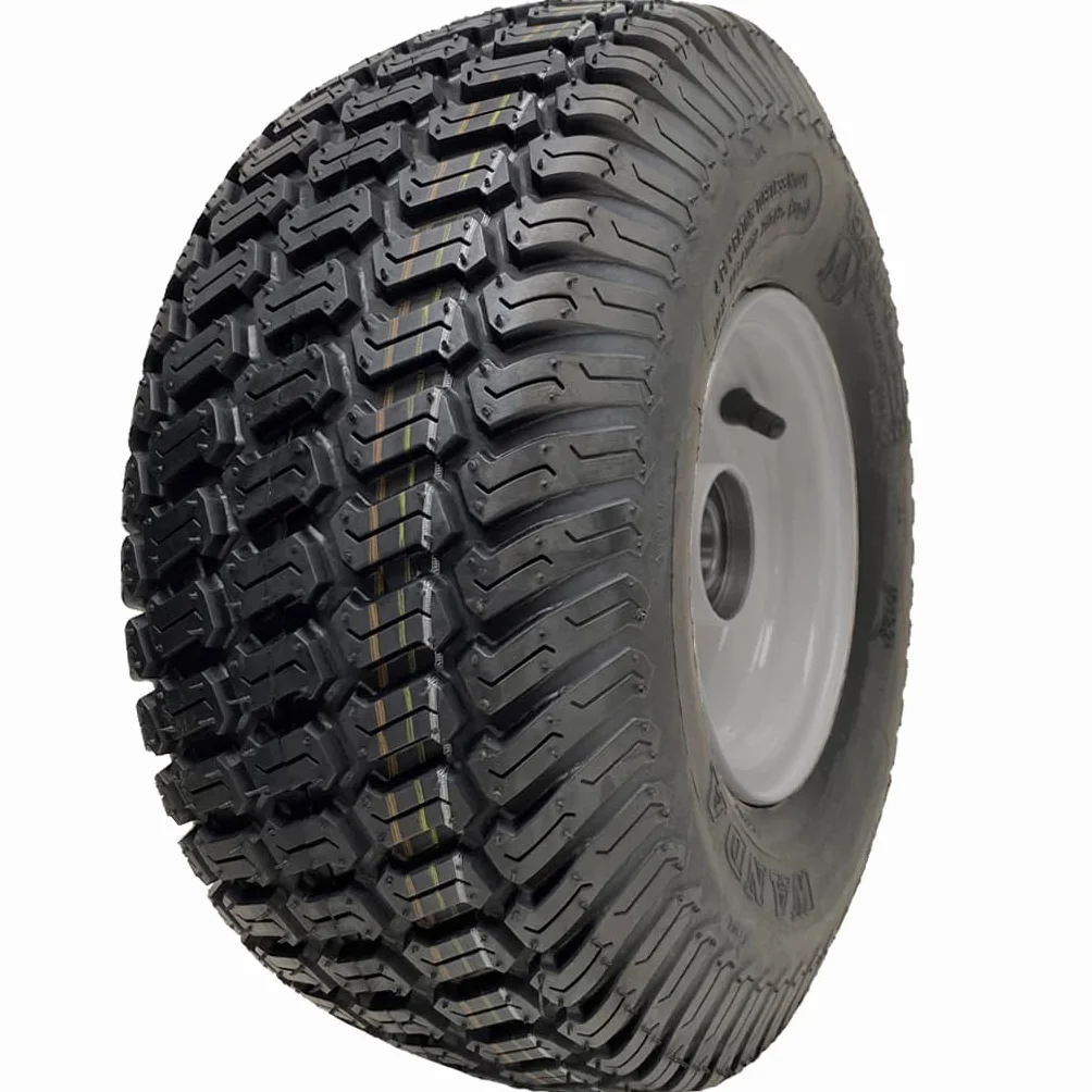 Pneumatico Ruota per Tosaerba 15x6.00-6 P332 4 Strati Mozzo 65 mm Cuscinetti 20 mm