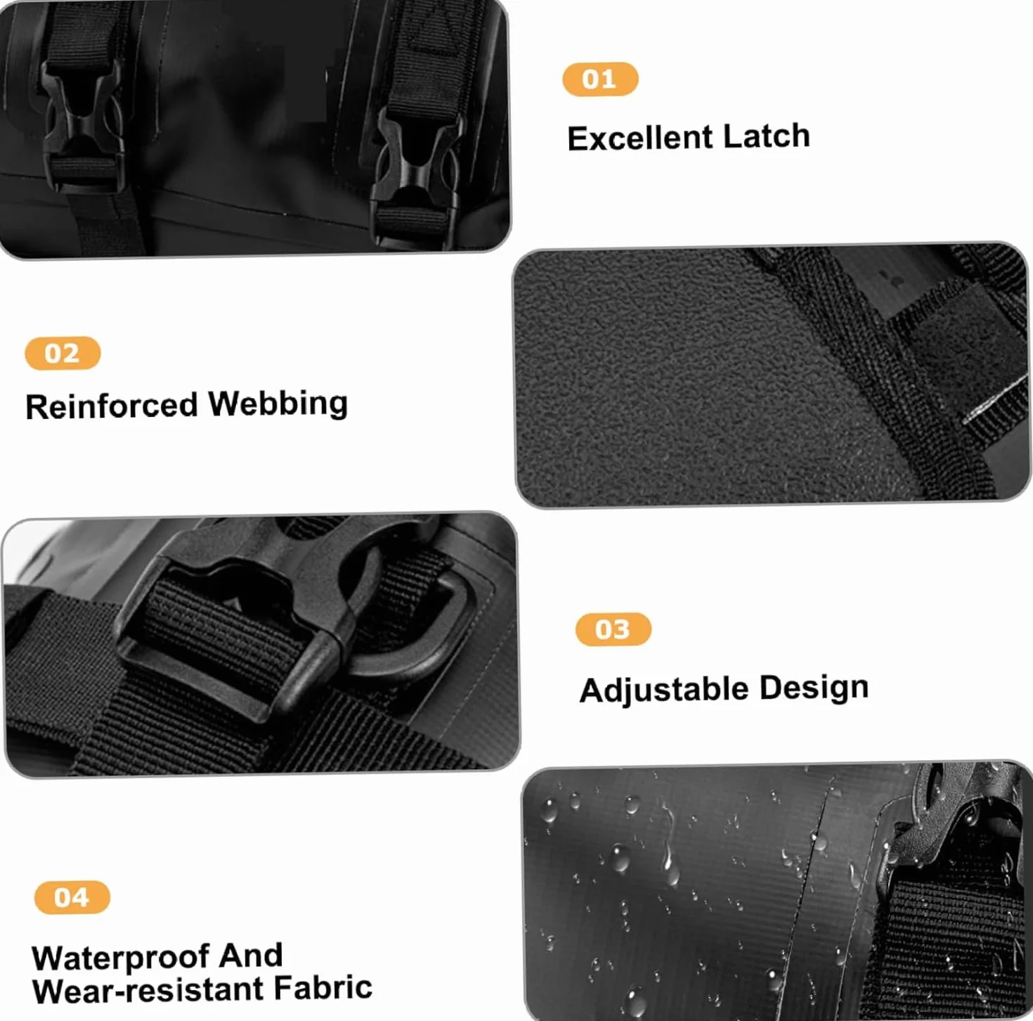 Borse Paramotore Moto 8L Impermeabile Borsa per BMW F 850 GS Adventure 2018-2022, Borsa per Telaio Paraurti Moto Motociclette Espandibile Borse Laterali,Black/A