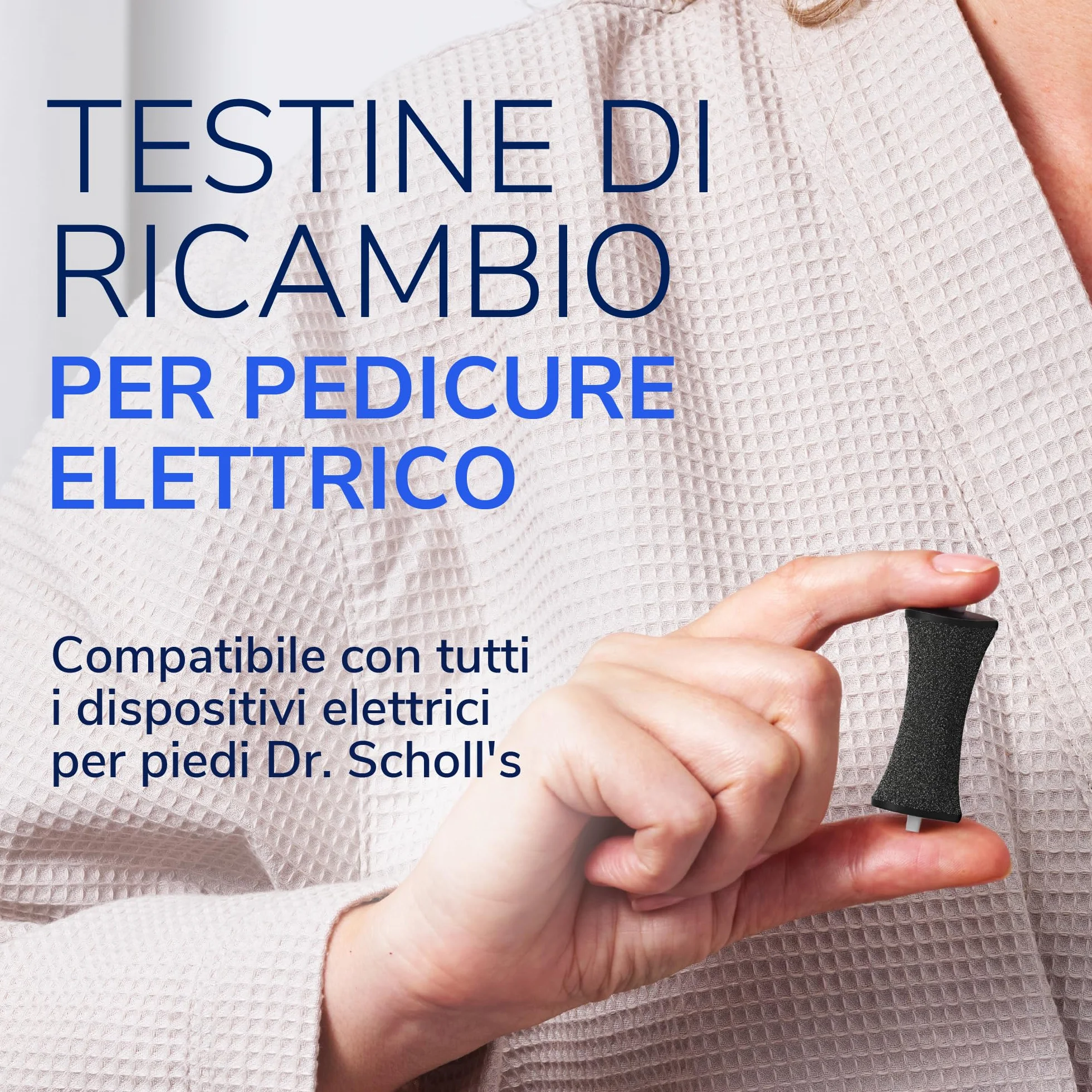 Dr. Scholl's Rulli di Ricambio per Pedicure Elettrico 6 Testine Abrasive per Calli, Talloni Screpolati