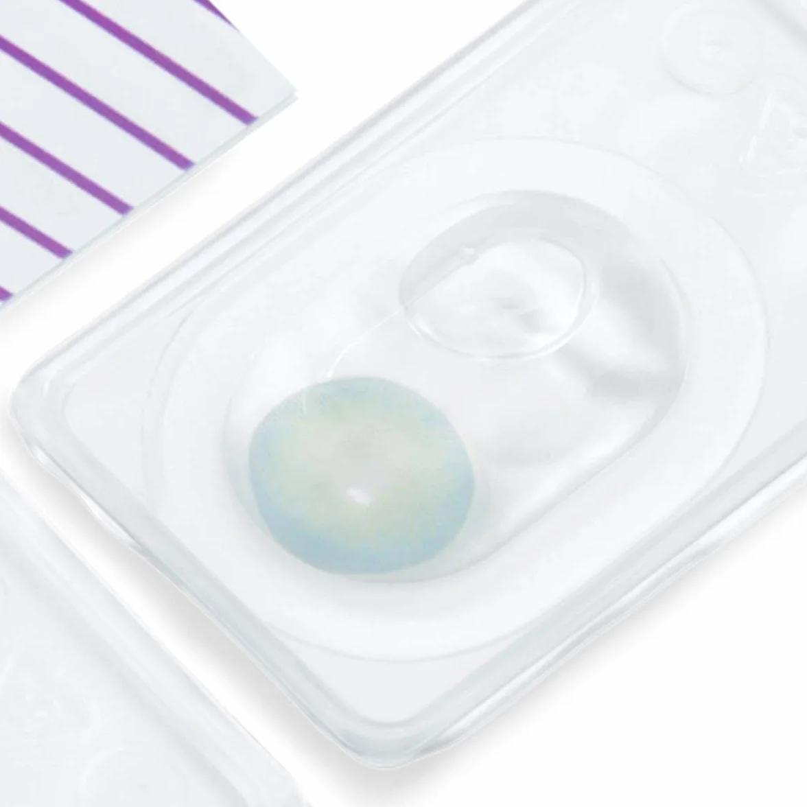 GLAMLENS Lenti a Contatto Colorate Jasmin Blue - Mensili, Blu Naturali, Silicone Idrogel, 2 Pezzi, DIA 14.0, 0.00 Diottrie