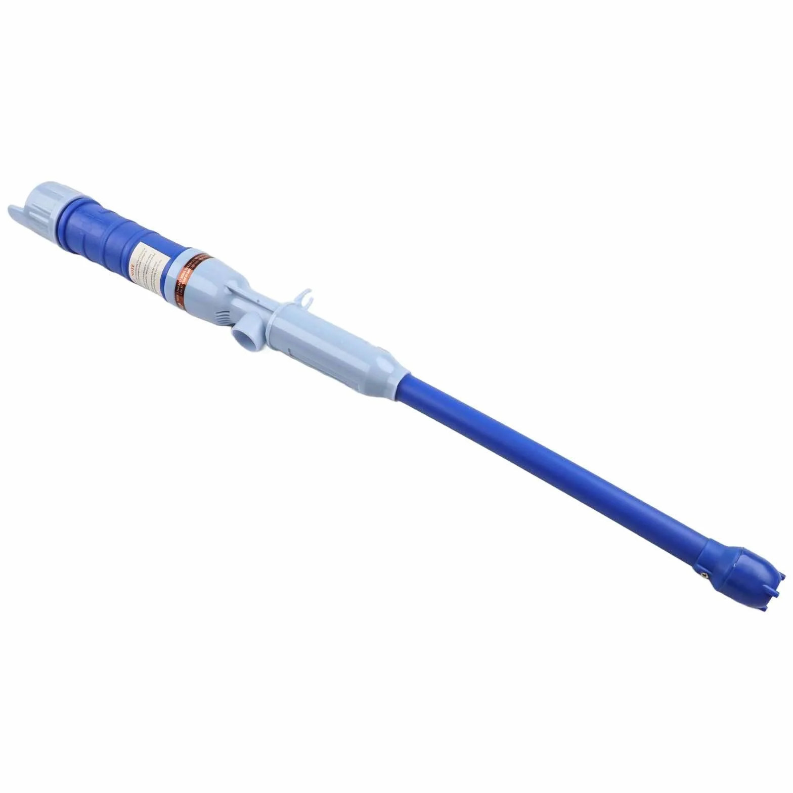 Pompa elettrica a batteria trasferimento liquidi sifone acqua olio carburante tubo 62 cm portatile blu