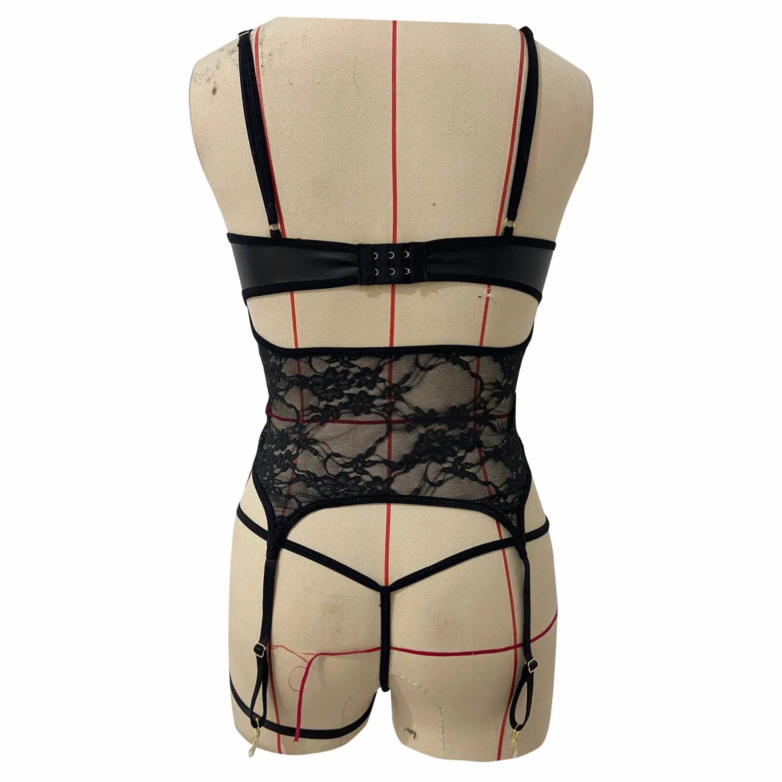 Generisch Lingerie sexy da donna in pelle pizzo perizoma feste