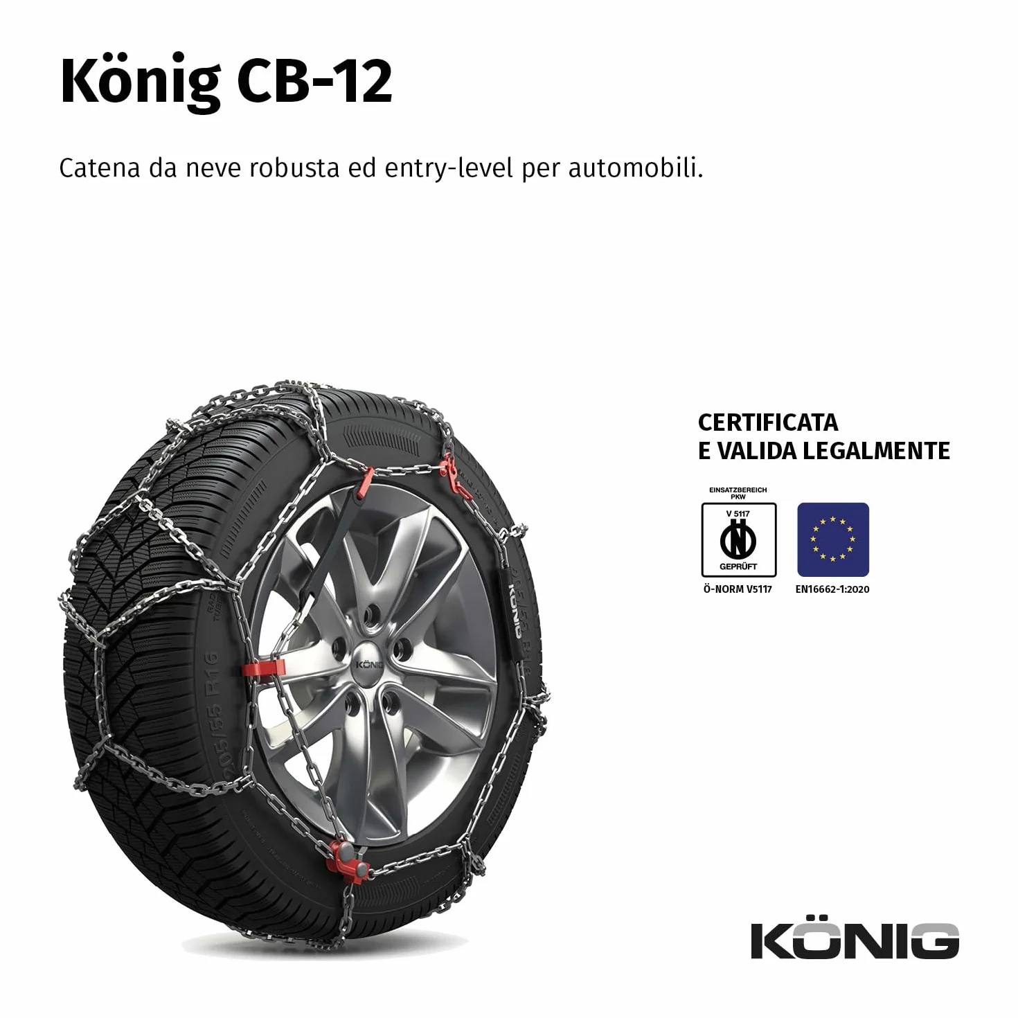KÖNIG CB-12 090 Catene da Neve
