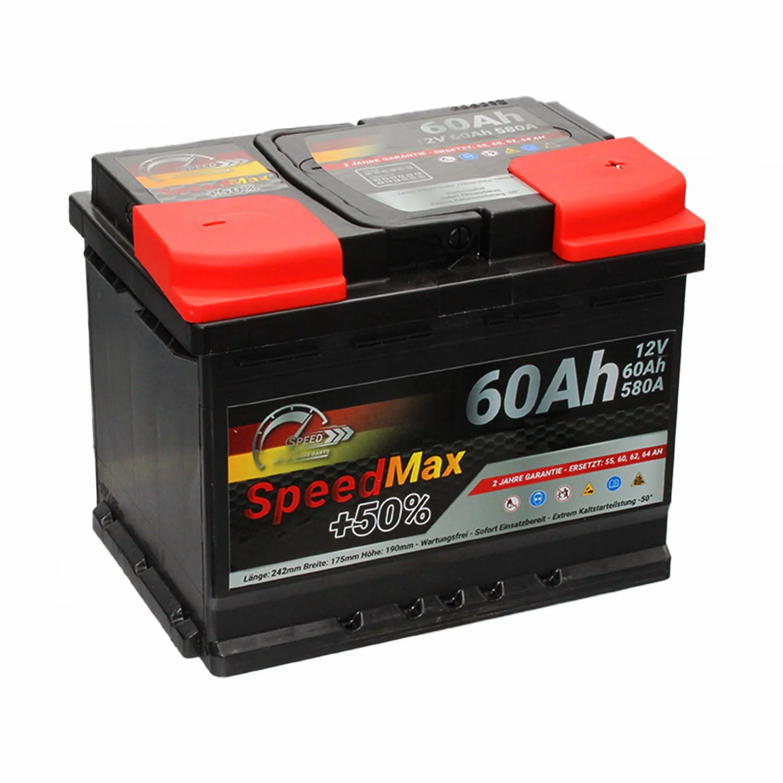 SMC Batteria Auto Speed Max L2 60Ah 580A EN 12V Polo Positivo Destra