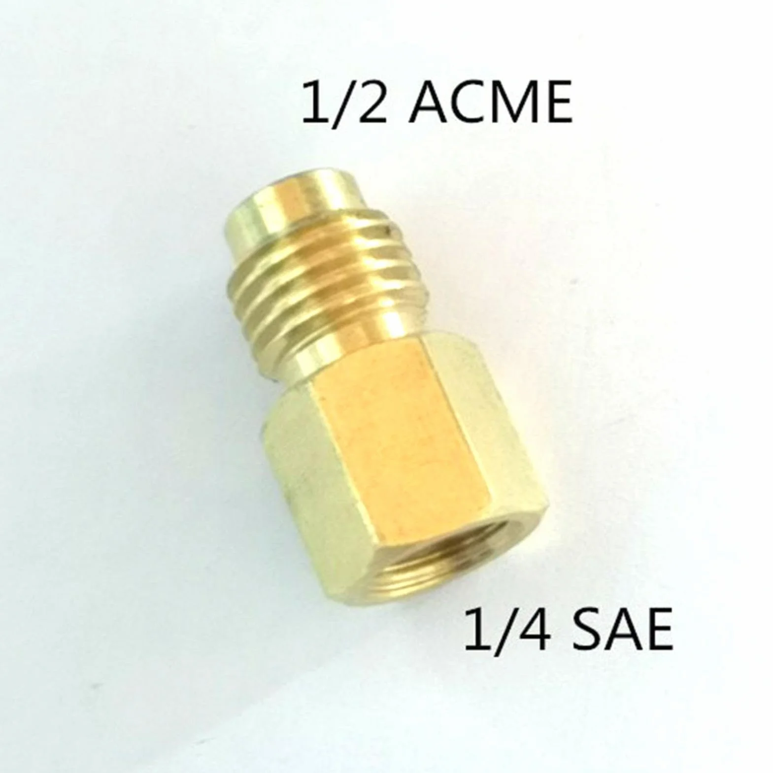Raccordo Adattatore in Ottone R134A Flare Femmina 1/4 Pollice a Maschio 1/2 Pollice Serbatoio SAE per Refrigerazione Condizionatore d'Aria