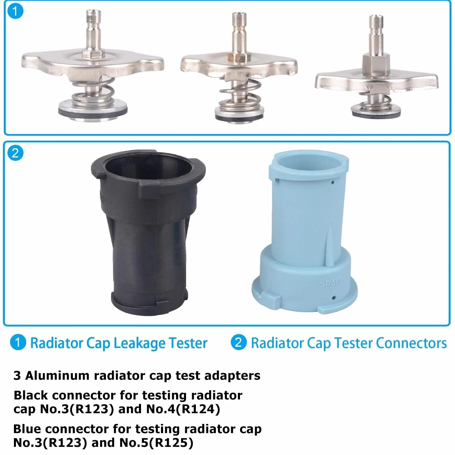 DAYUAN 28 Pezzi Universale Radiatore Pressione Tester Kit per Il Test del Sistema di Raffreddamento, Strumento ad Aria compressa per Auto