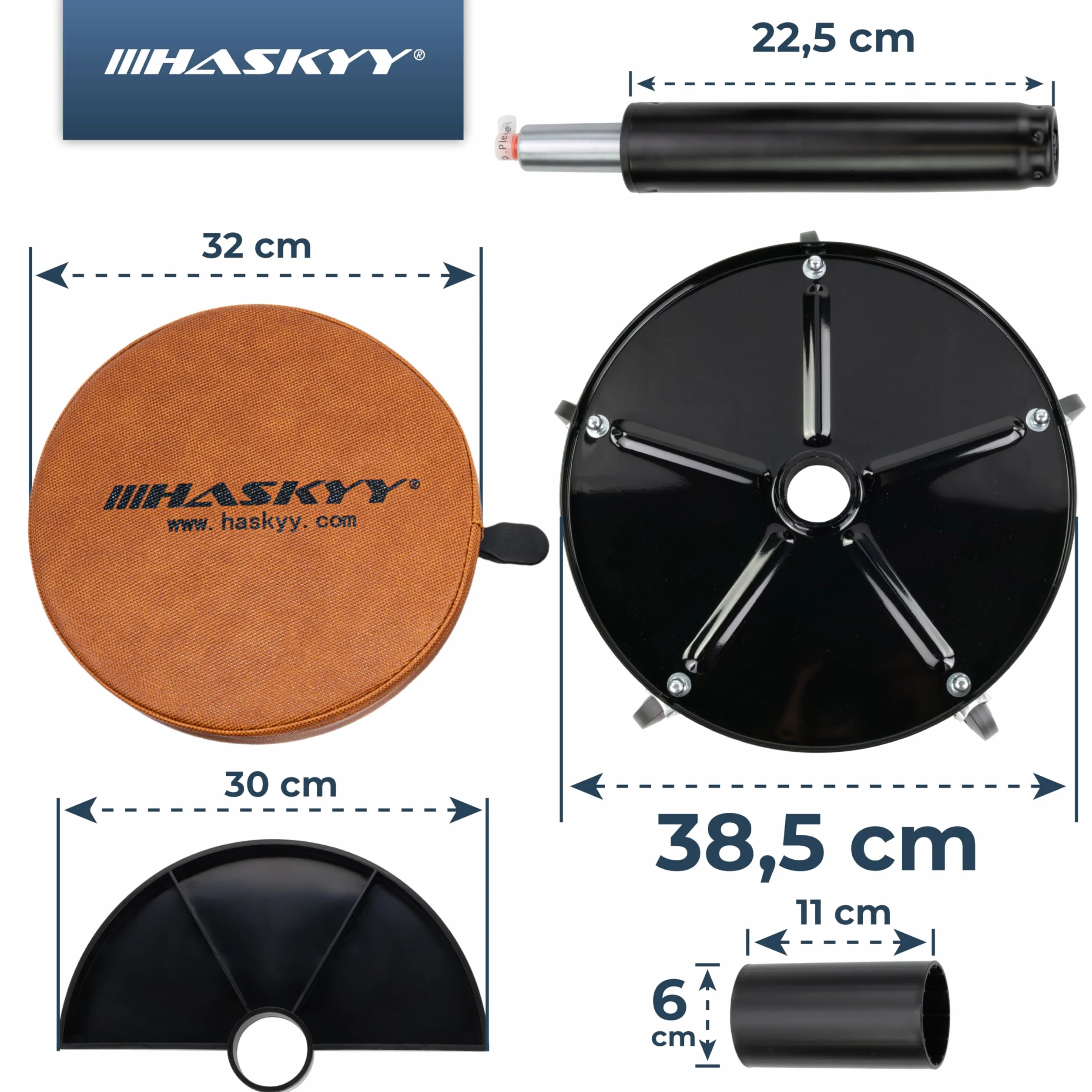 HASKYY Sgabello da officina con ruote 430-580 mm 40 cm 135 kg 2 ripiani