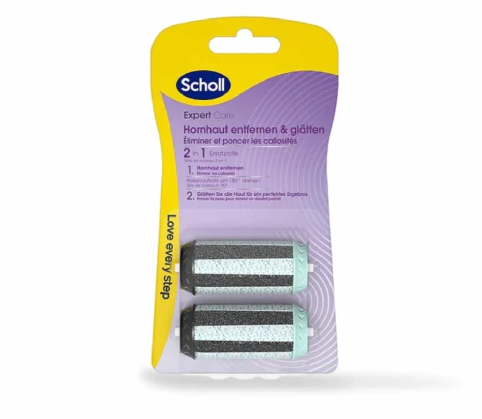 Scholl EXPERTCARE Rullo di ricambio 2 in 1 per rimuovere e lisciare i calli