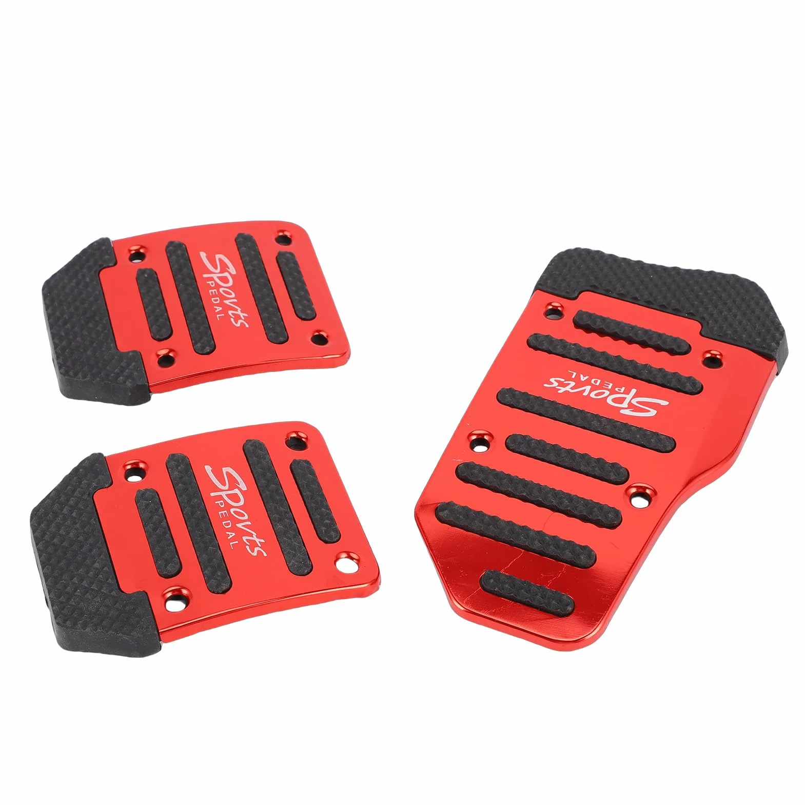 Walmeck Pedali Auto Lega Alluminio Antiscivolo Frizione Freno Gas Universale Manuale