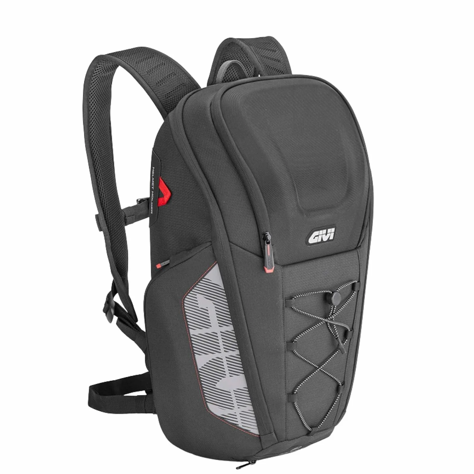 Zaino Moto GIVI EASY13 18L con Tasca Porta Casco Estraibile, Copertura Antipioggia e Vano Laptop 16” – Nero