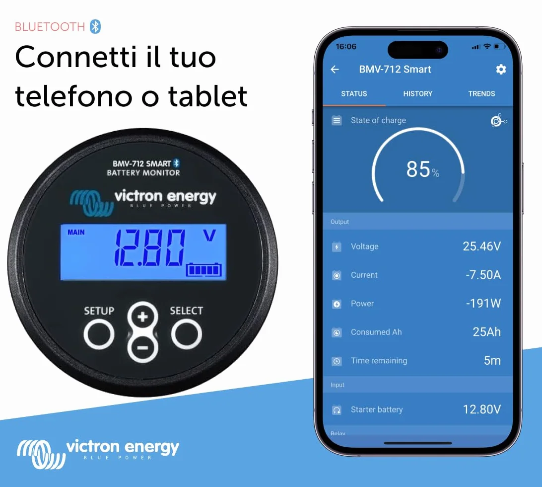 Victron Energy BMV-712 Monitor Batteria Smart (Nero)