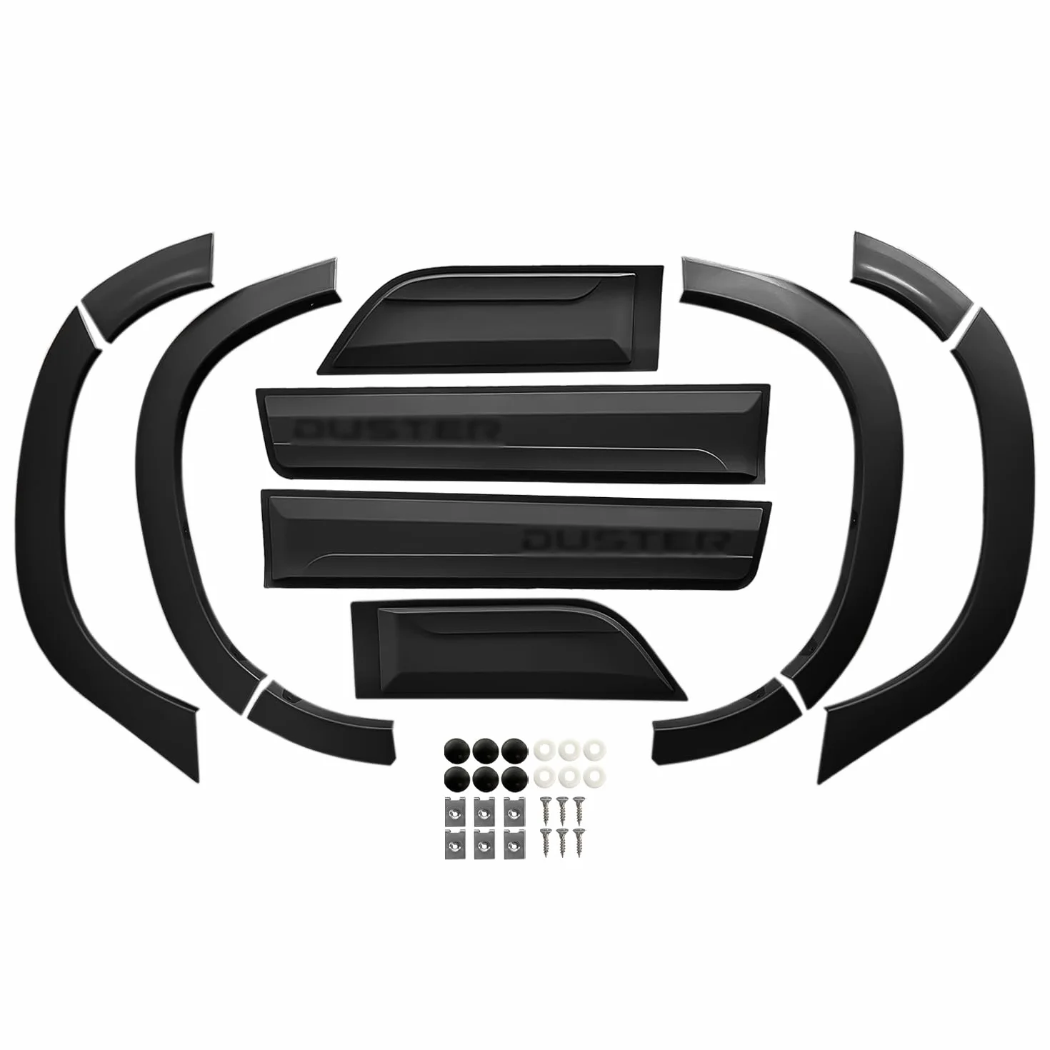 Dacia Duster 2018-2024 Kit Parafanghi Protezione Paraurti NERO