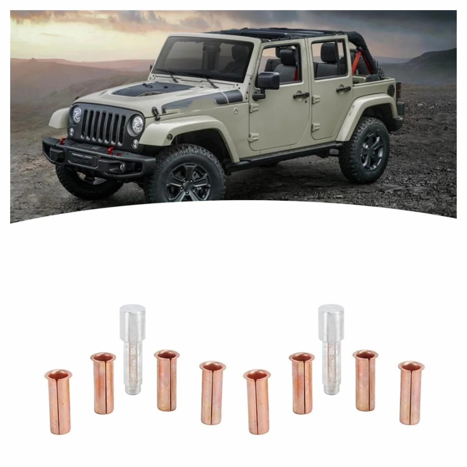 PURRL Cerniera della Porta Pin Fodere Boccole Kit per Jeep Wrangler TJ YJ CJ7 CJ5 JKU JK 2007-2018 4-Door