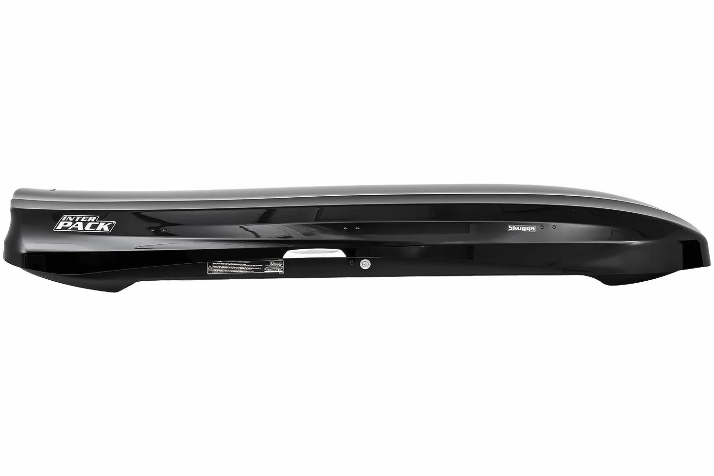 Box da Tetto Skugga L 660 Nero Lucido 300 Litri, Portabagagli Auto Aerodinamico Basso 28 cm, Portata 75 kg con Apertura Bidirezionale e Perfect System