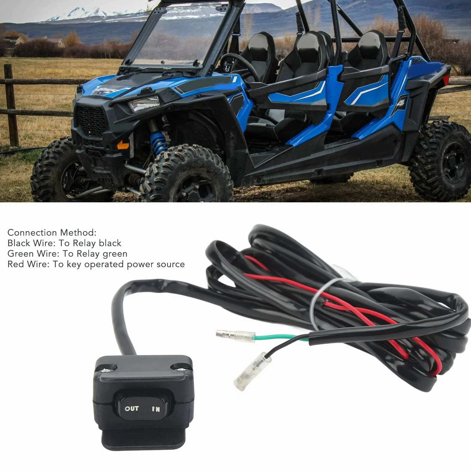 Kit Interruttore per Argano ATV, Linea di Controllo Supporto Manubrio 3 Metri