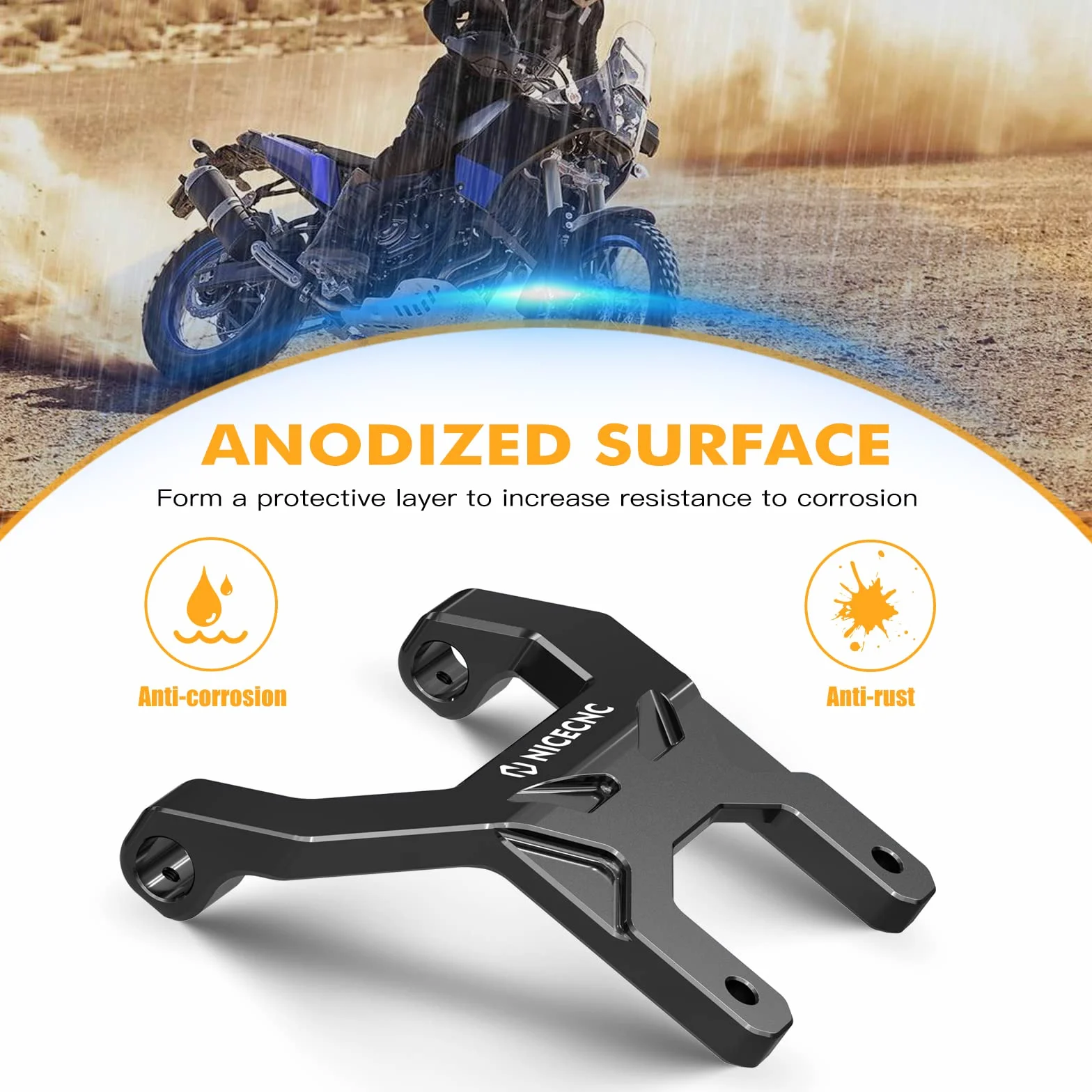 NICECNC Stabilizzatore per cruscotto nero Yamaha Tenere 700 XTZ700 2019-2024 lega di alluminio