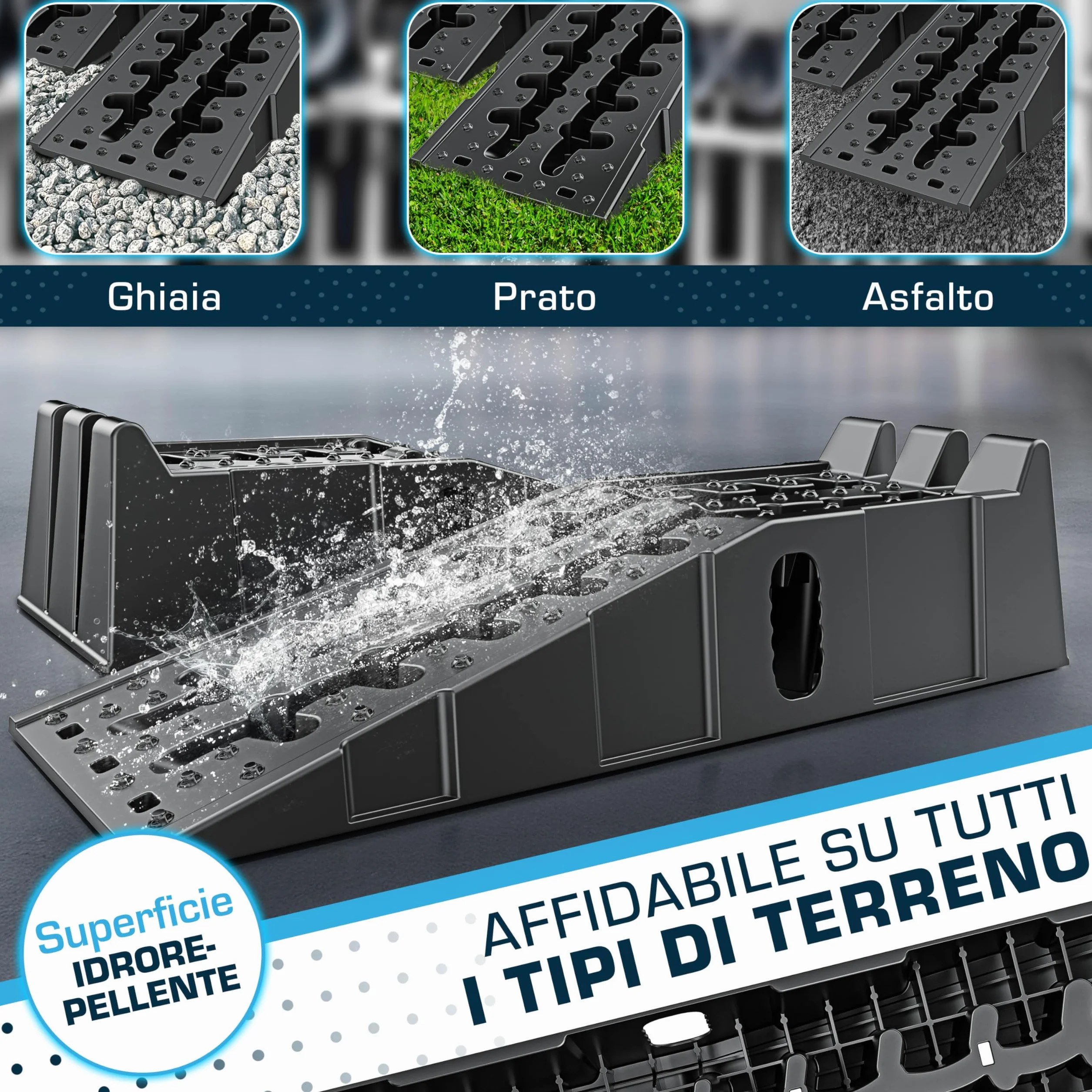 Rampe auto 2 pezzi 5t antiscivolo sollevamento per garage officina camion