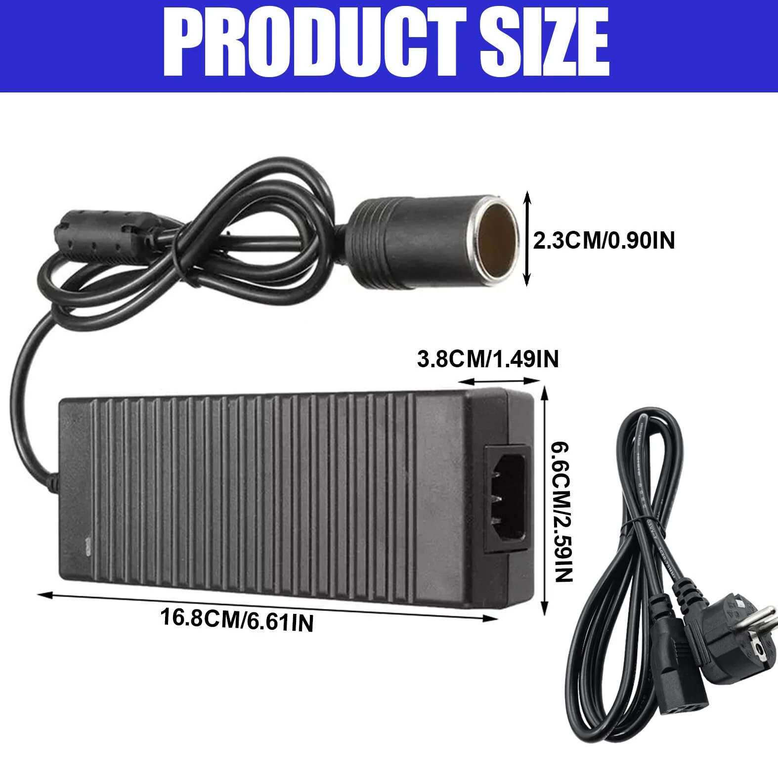Przetwornica napięcia 230 V na 12 V 180 W/15 A Adattatore di alimentazione per auto Inverter z gniazdem zapalniczki