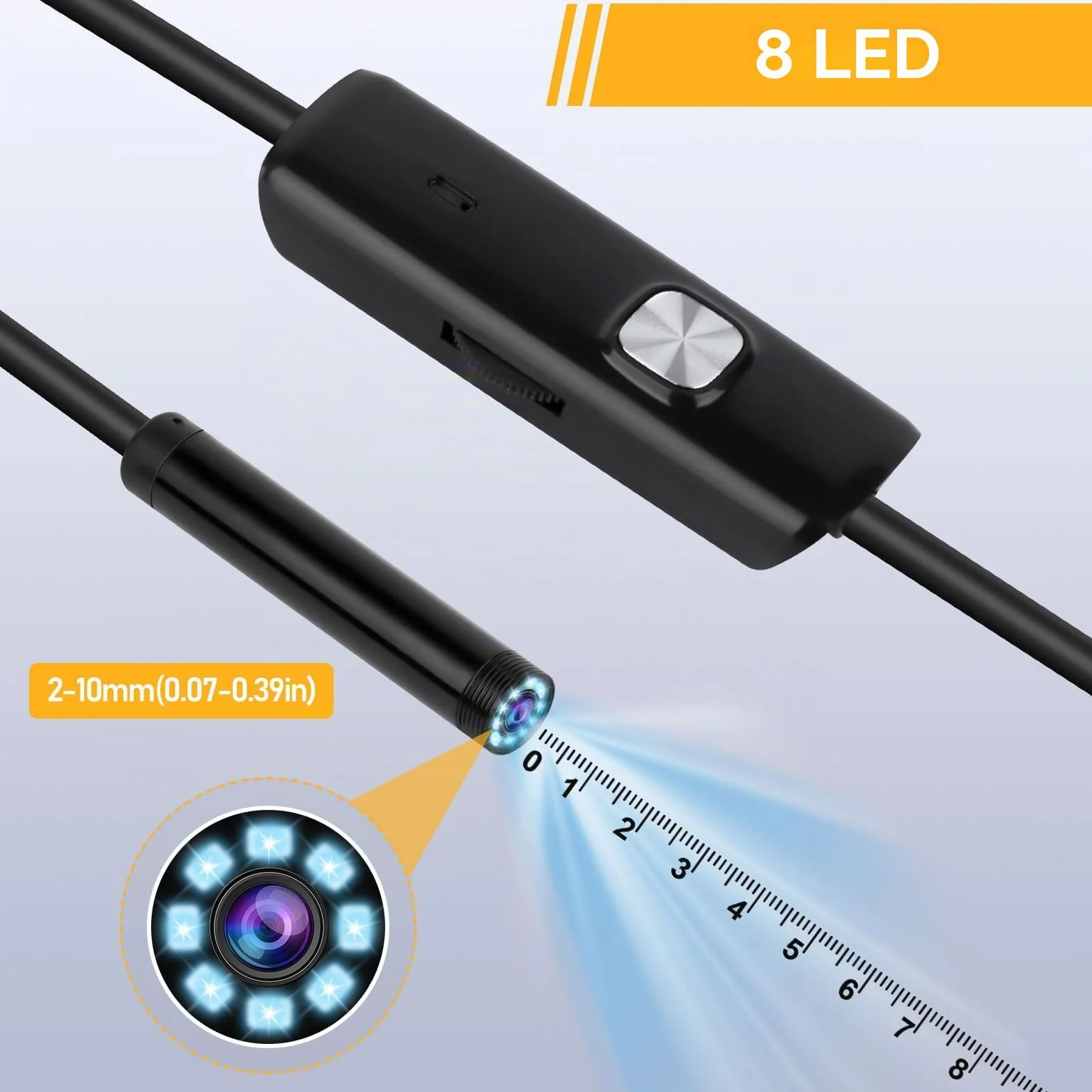 Endoscopio 1080P HD impermeabile IP67 con luce LED 5m tipo C per Android iOS tablet