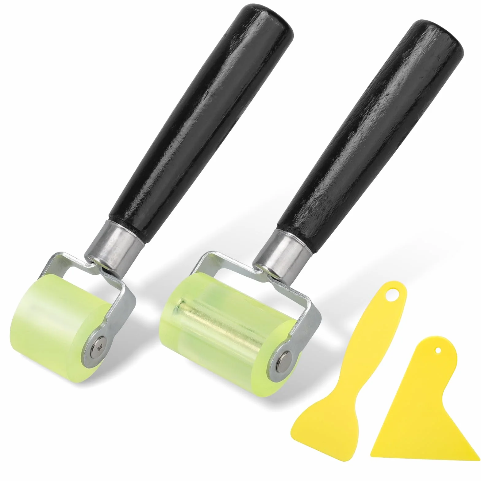 Rullo Del Rullo Di Pressione Del, 2 rulli in gomma e 2 raschietti in lamina, Rullo Fonoassorbente per Auto Rullo di Pressione Cuscinetto,rullo fonoassorbente per la saldatura di teloni in PVC