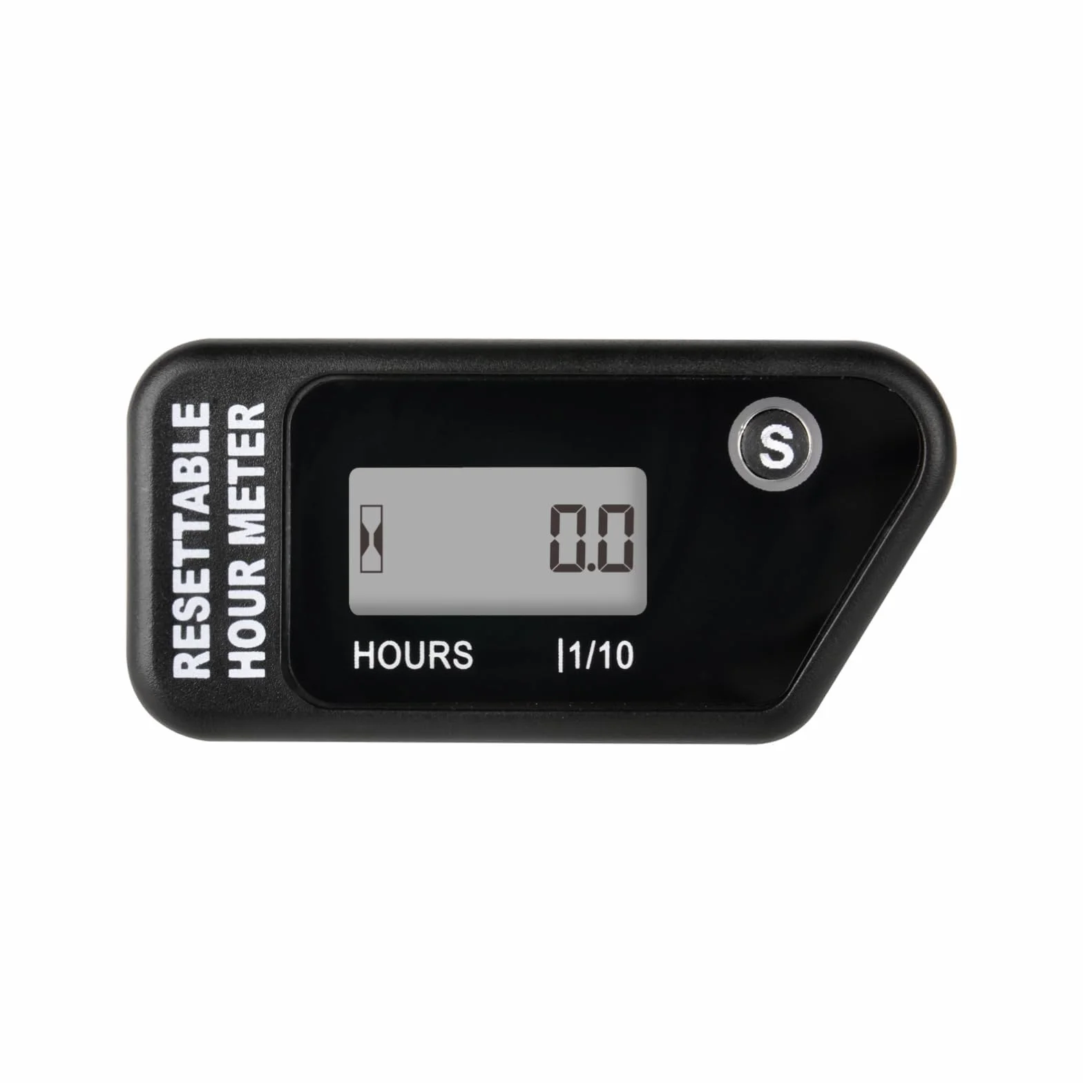 RileyFine RQ-HM016H Contatore Ore con Promemoria Manutenzione, Tosaerba Motosega Moto Lavapressione Nero