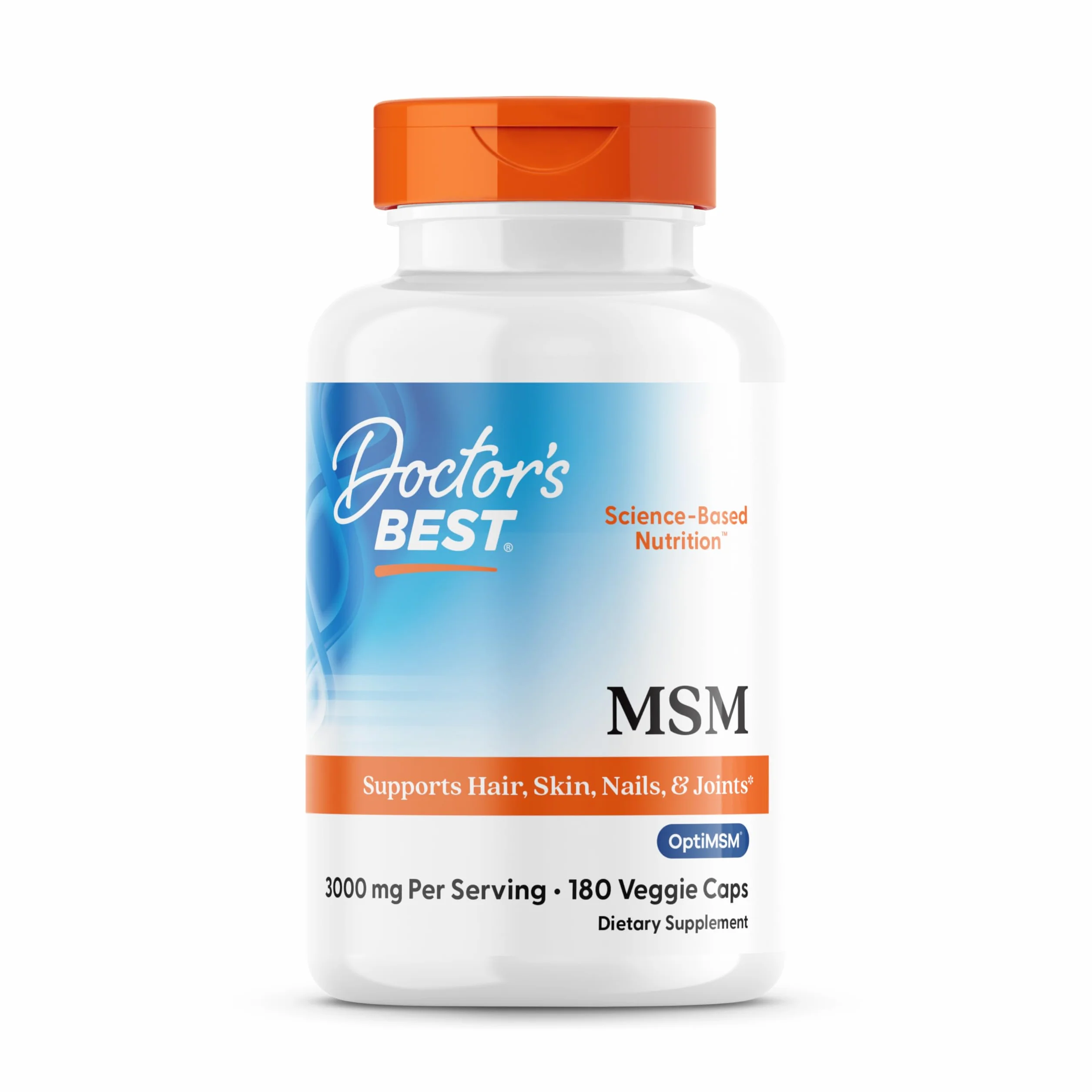 Doctor's Best MSM with OptiMSM Vegan 1000mg 180 vcaps
