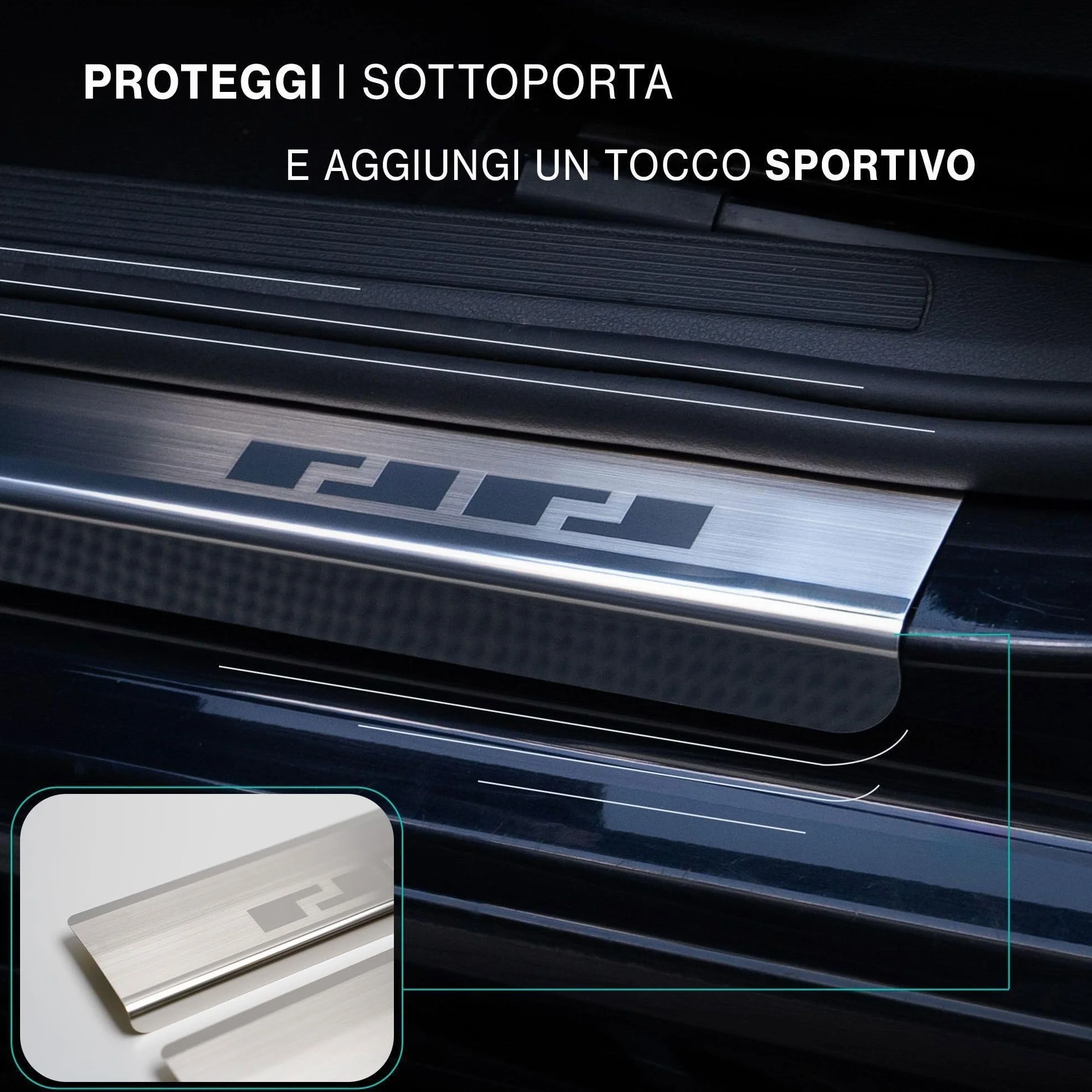 CHROMEMASTER | Battitacco in Acciaio Inox Compatibile con Mazda CX-5 II 2017-2024 | Acciaio inossidabile; Protezione Soglia Porta - Accessorio Auto Adesivo - Set da 4 pz pezzi