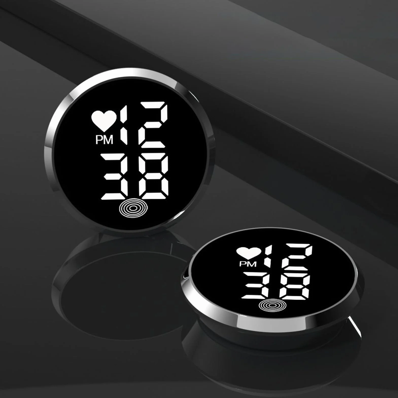Orologi Da Cruscotto Per Veicoli | Orologio Digitale Adesivo Per Motocicli,Display LED Orologio Adesivo Per Autocarro Bicicletta Ventilazione Cruscotto
