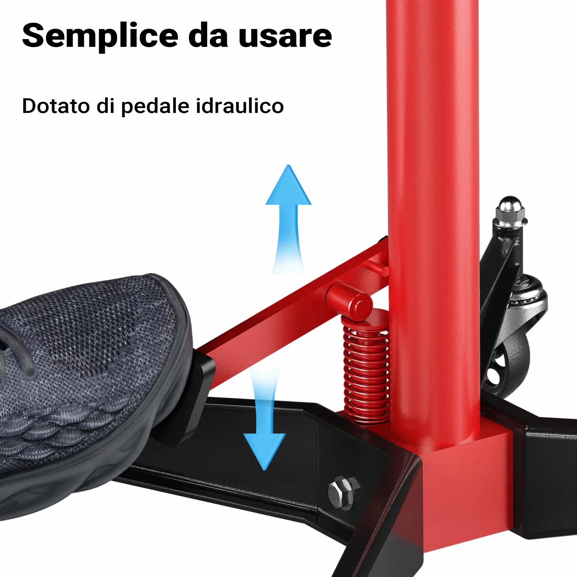 Sollevatore da fossa idraulico carichi fino a 500kg sollevamento da 110 a 195cm Jack di trasmissione