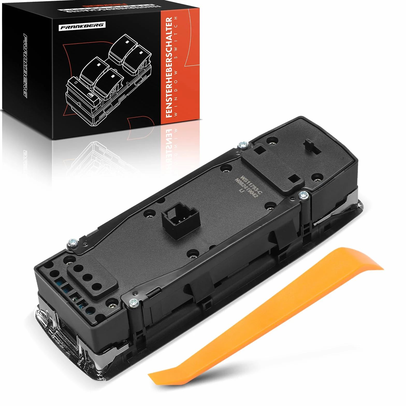 Frankberg Interruttore a pulsante per auto Anteriore sinistro Compatibile con Classe A W176 A45 AM.G A160-A250 B-Class W242 B160-B250 CLA Coupé C117 AM.G CLA 45-250 Replace# 1669054400649100