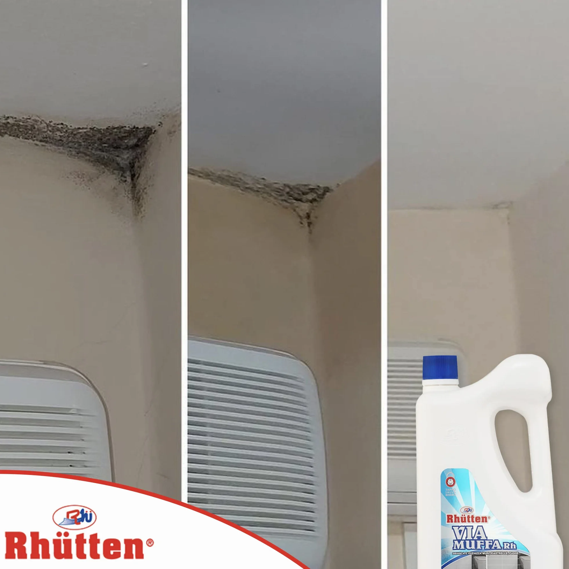 Rhütten Via Muffa Rh Detergente Cloroattivo Azione Rapida 2L