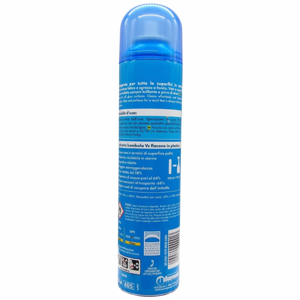 Chiaro Luce Vetri Spray 300ml (4 Flaconi) Pulizia Senza Aloni per Vetri, Specchi, Schermi