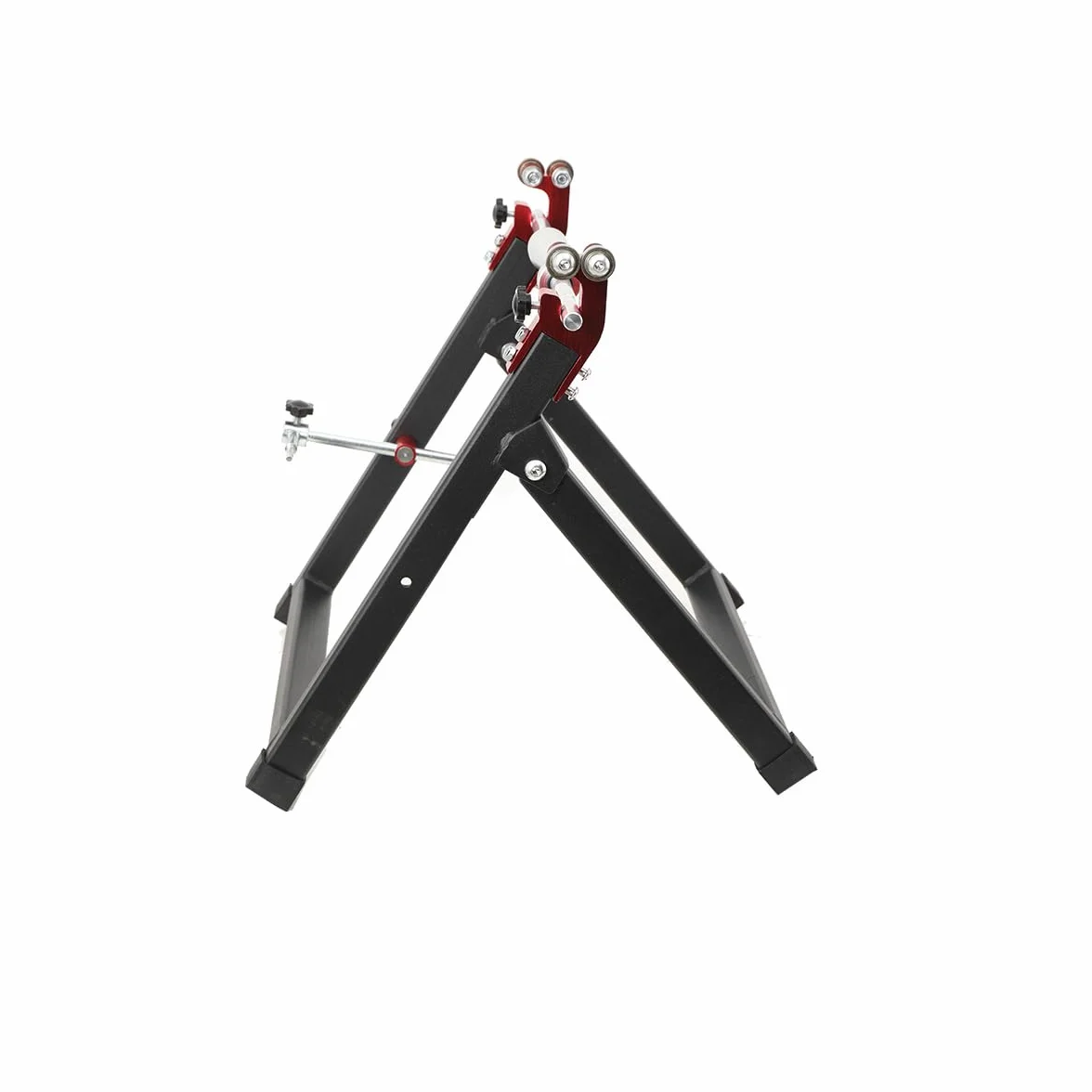 Supporto per Equilibratura Ruote Pieghevole per Ruote Moto Fino A 23, Larghezza Max 5, Mozzo >15mm – Bilanciatore della Ruota Motociclistica per Officine E Garage