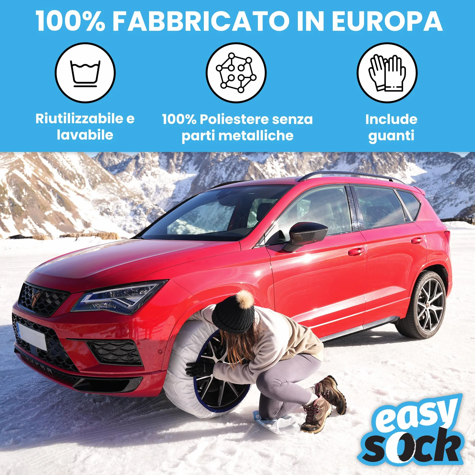 Catene da Neve in Tessuto L Set di 2 CAD8015