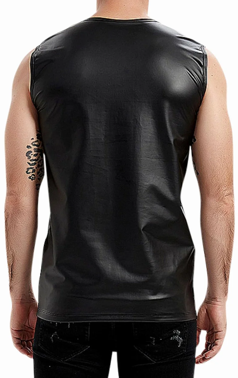 Maglia da uomo in lattice con bottoni XL