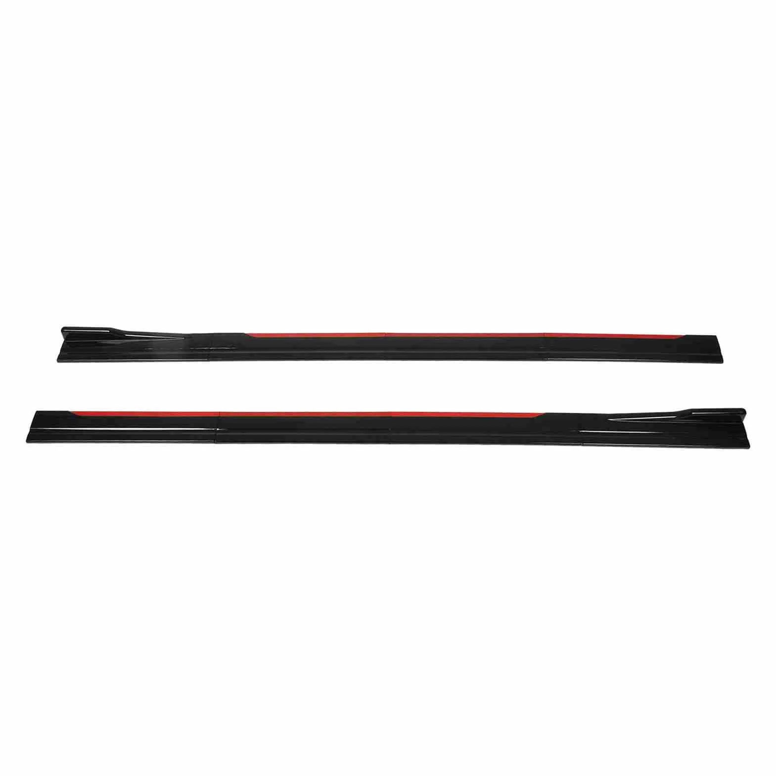 8PCS Minigonna Laterale Auto, Styling Nero Brillante Rosso Trim Splitter Diffusore Winglet Universale per Civica, Riduce Gli Spruzzi