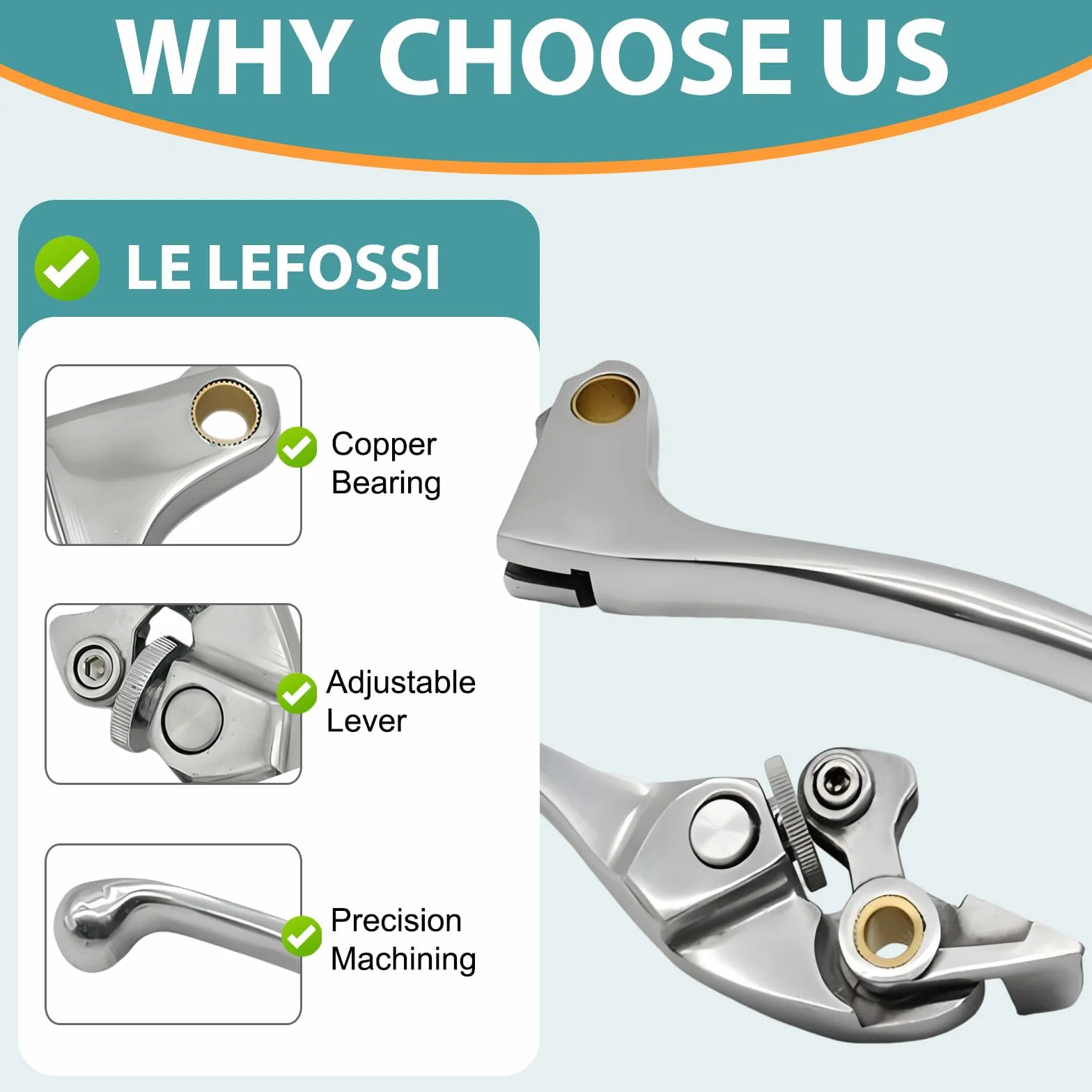 Leva del freno frizione motociclo Compatibile Honda CBR 600 F1 F2 F3 F4 F4i 87-07 CBR 900 RR 93-99 CB 900 919 Hornet 02-06 CB 600 Hornet 98-06 Polished Silver