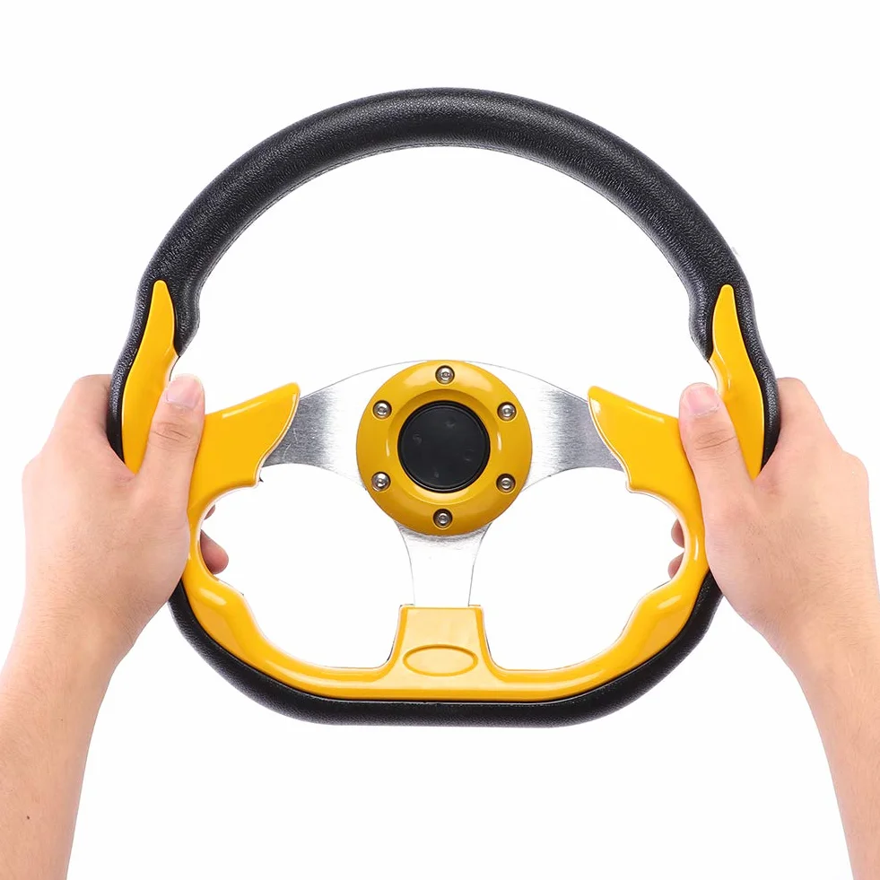 Volante da Volante da 12,5 Pollici in Fibra di Carbonio per Auto Sportiva da con Accessorio Universale per Pulsante Clacson