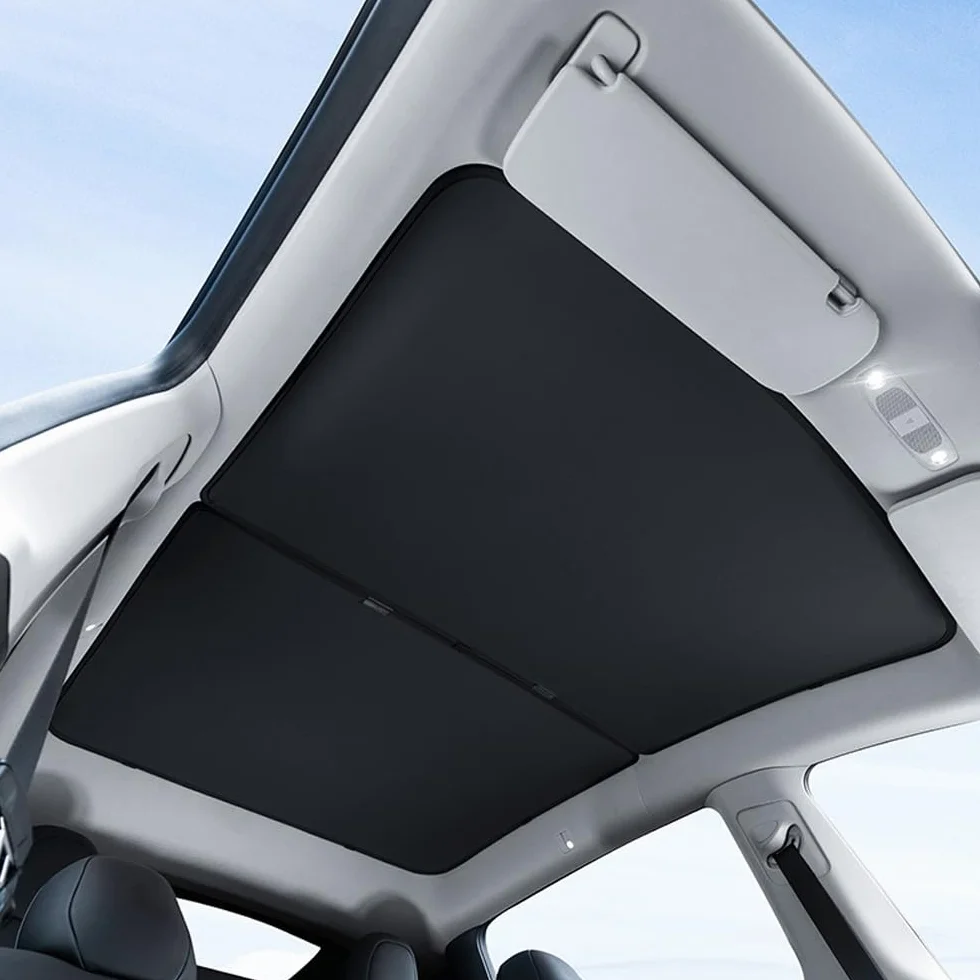 Tendina Tettuccio Apribile per Volvo Ex 30 2023 2024 2025, Parasole Avvolgibile, Protezione Solare e Isolamento Termico per Tetto Panoramico,Black