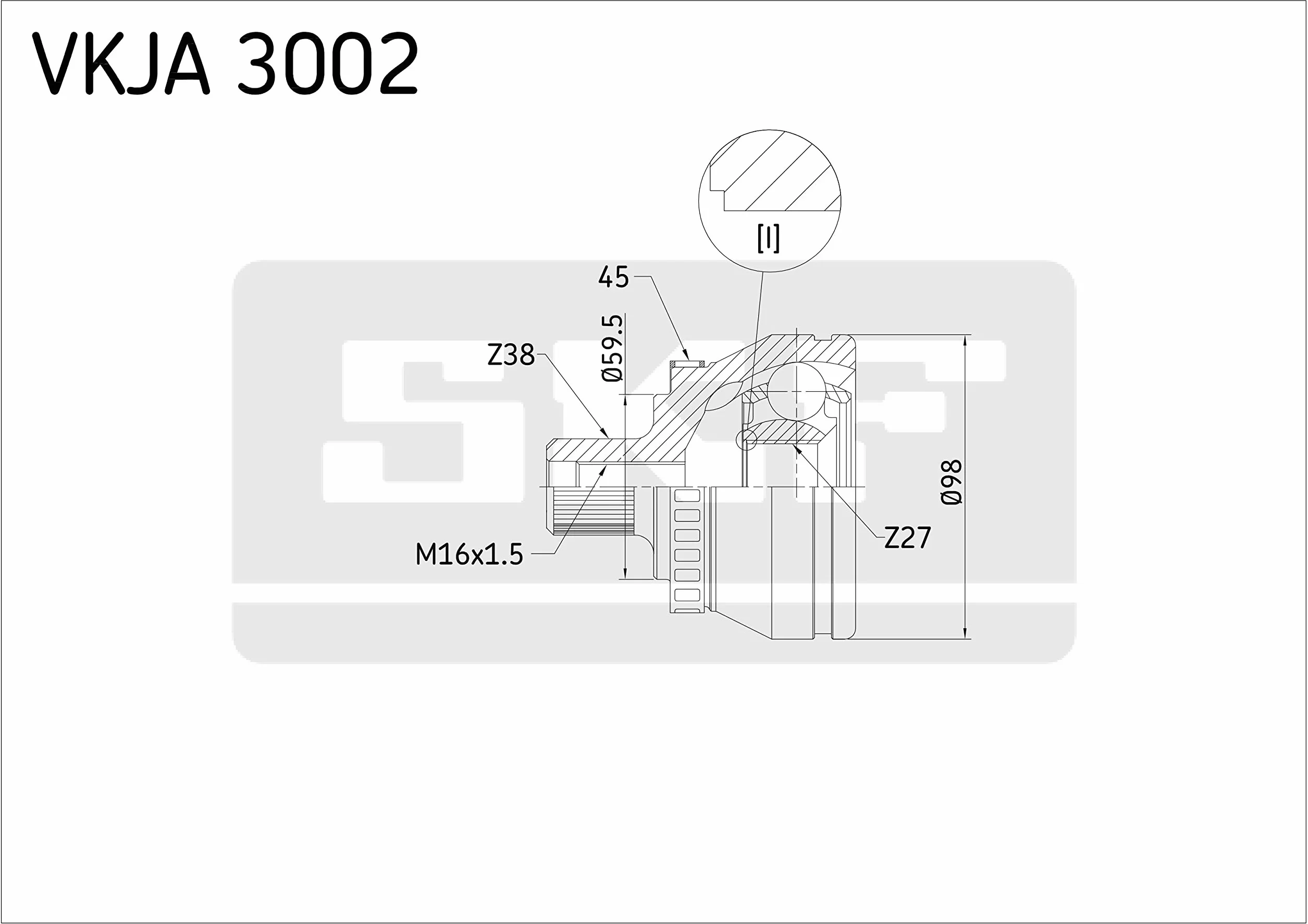 SKF VKJA 3002 Kit Giunto Omocinetico