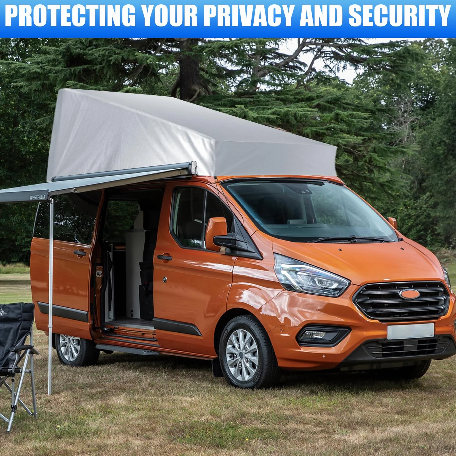 Protezione del Tetto Sollevabile Sostituzione per Ford Transit Custom, Tenda da Tetto per Camper con Protezione dalle Intemperie per Tetto a Scomparsa, Non Adatto per Tetti Ristrutturati