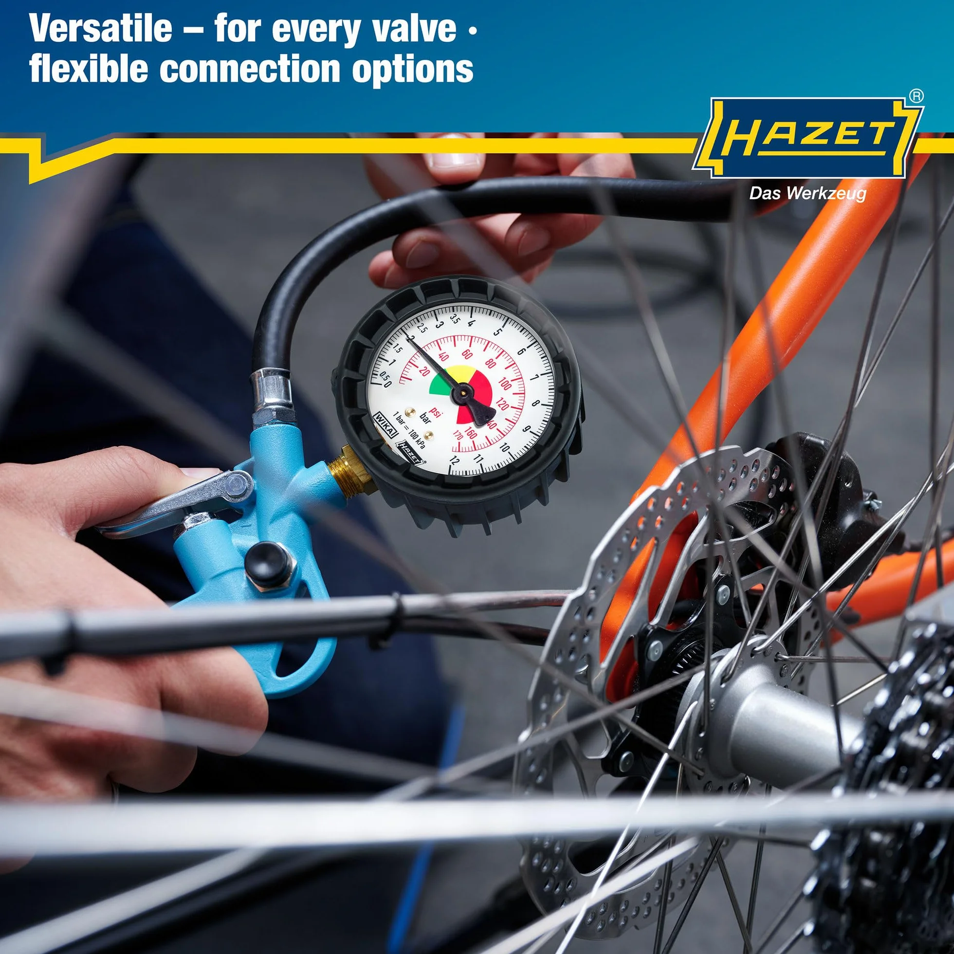 Hazet 9041-1 Strumento Per Controllo Pressione Pneumatici Argento