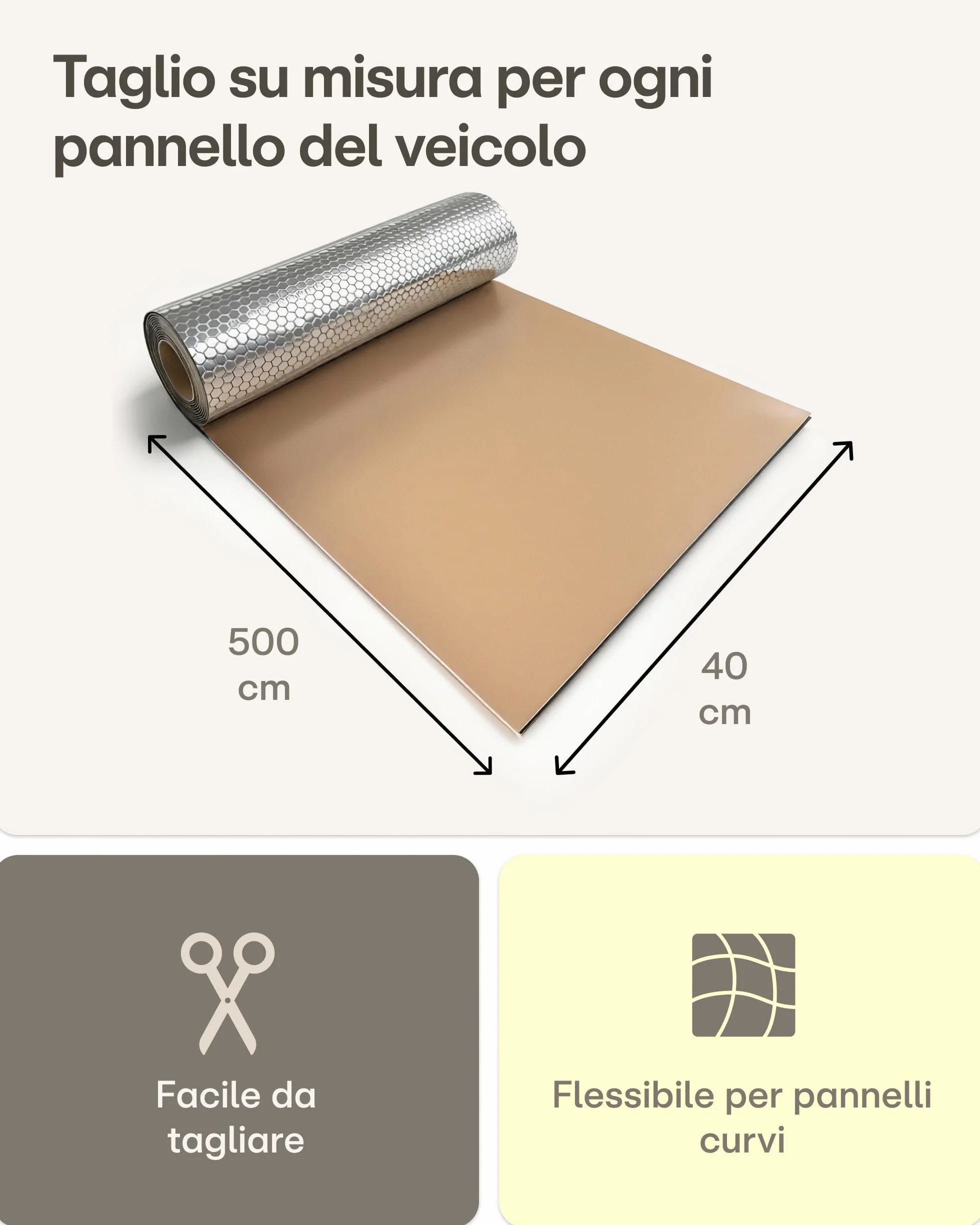 Praknu Alubutyl Isolante Insonorizzante 2 mm 40x500 cm Tappetino Autoadesivo per Auto