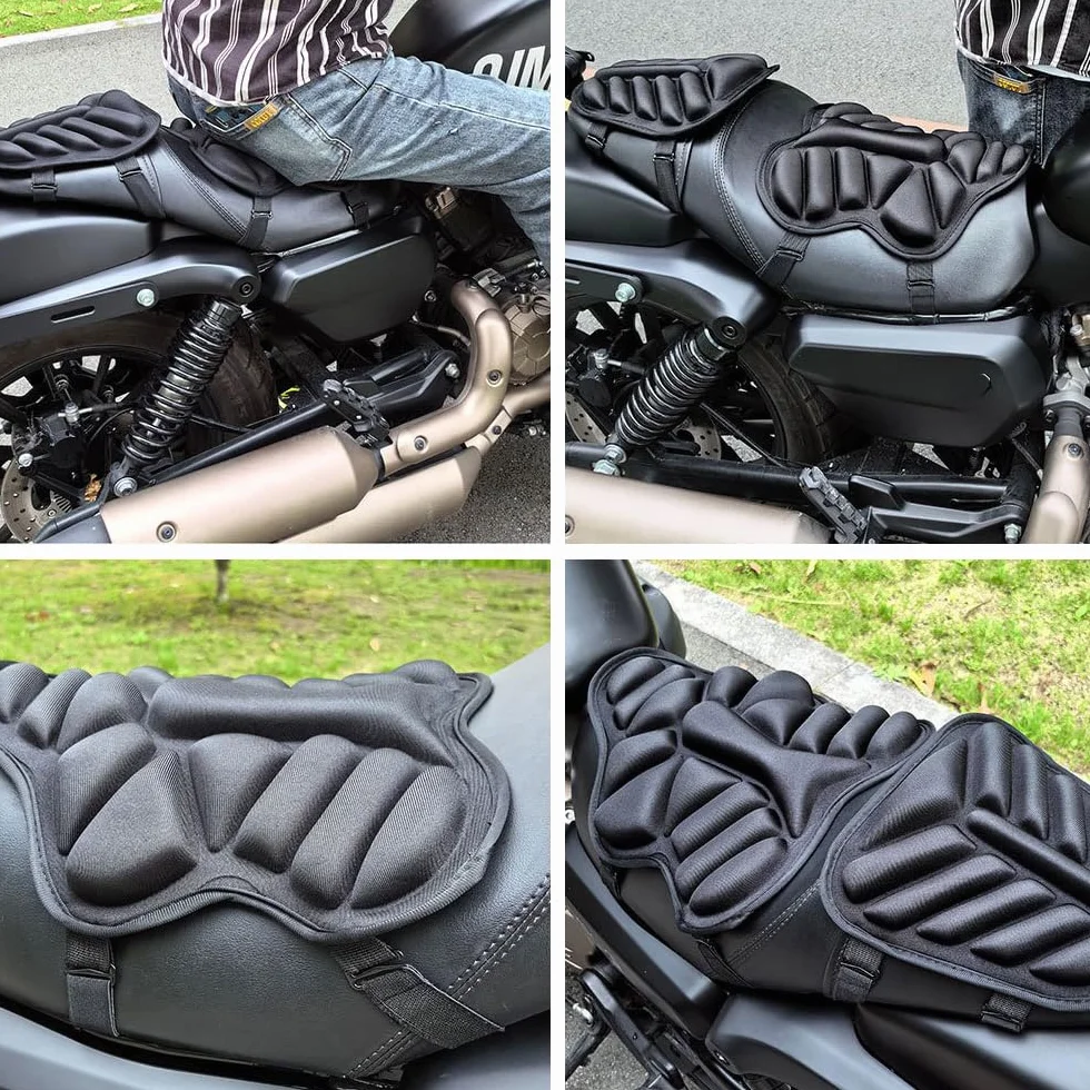 3D Cuscino Sella Moto per Yamaha Tmax Tech Max Tmax 560, Confortevole Assorbimento Urti Passeggero