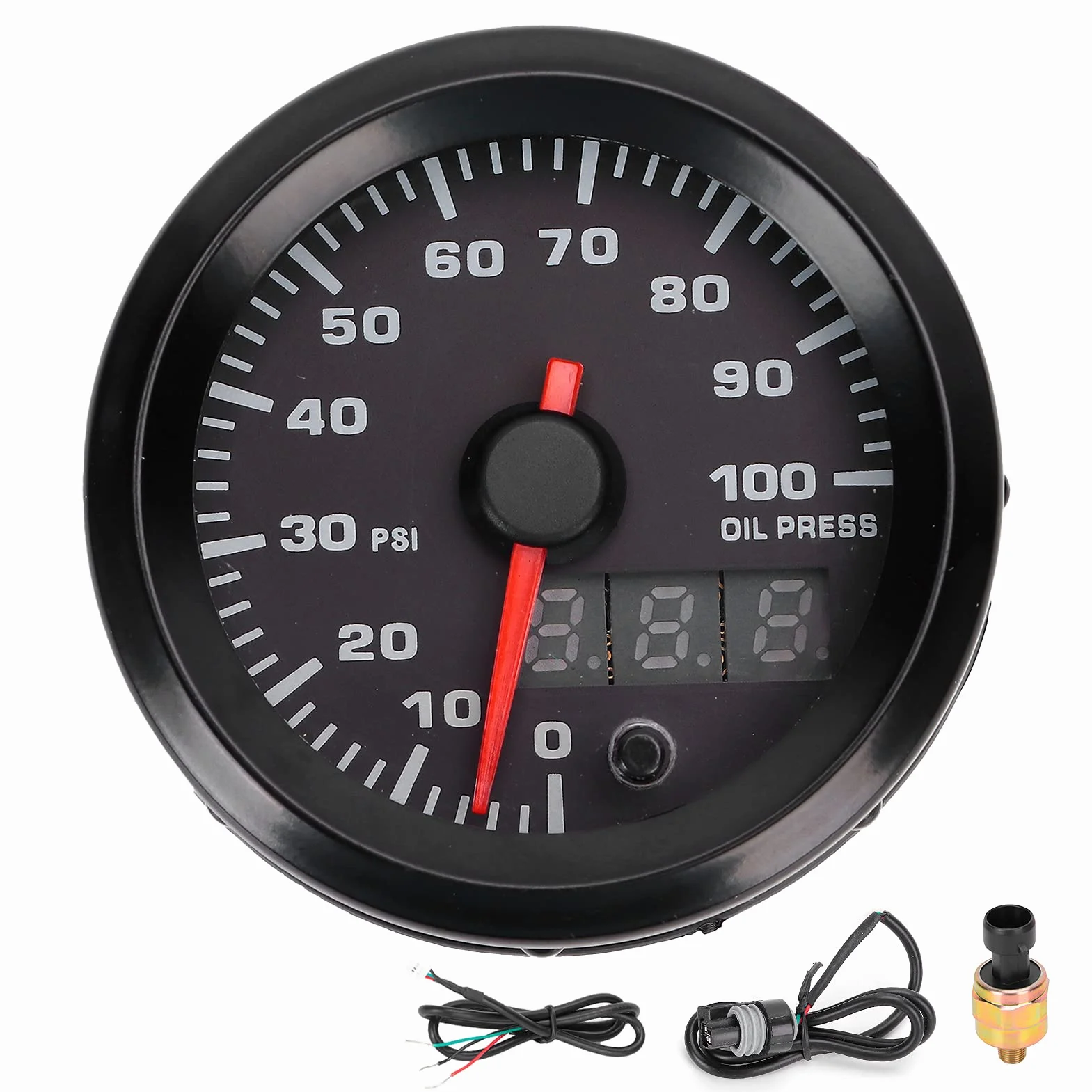 Manometro dell'olio, robusto display a LED Manometro digitale dell'olio ad alte prestazioni per auto