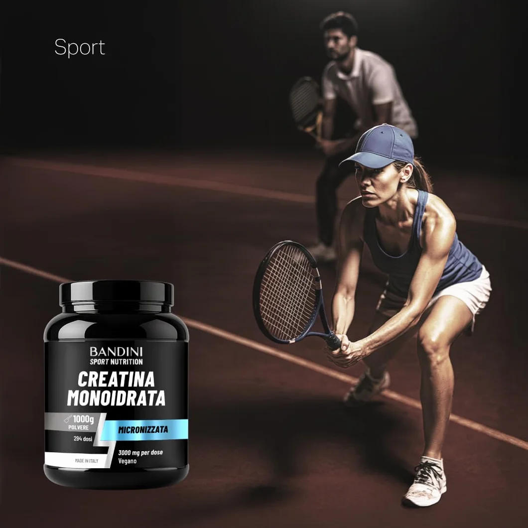 Bandini Creatina Monoidrata 1kg Polvere Pura Vegana Integratore Alimentare per Palestra Sport Fitness Pre Workout
