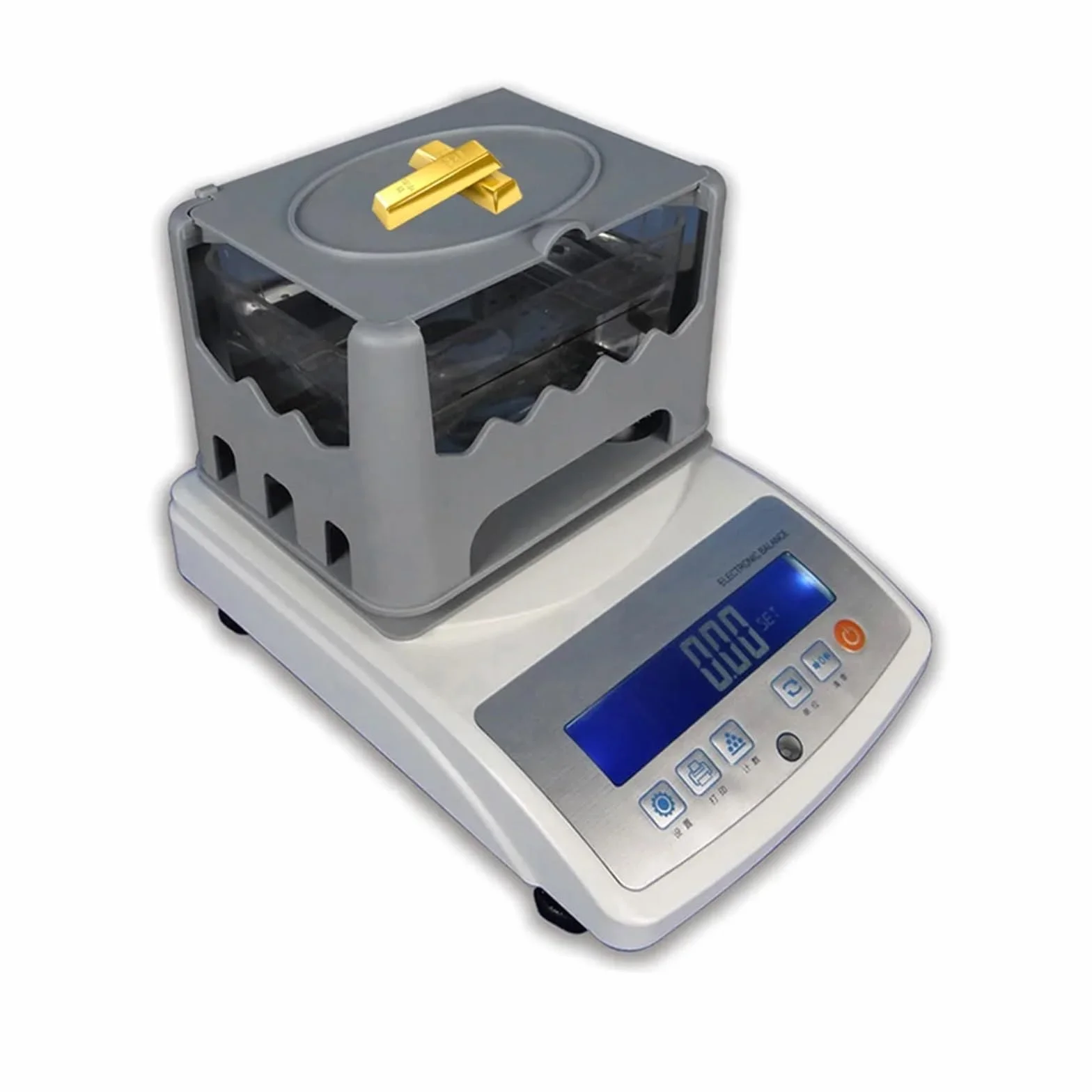 Misuratore di densità dell'oro 300g/0.01g Tester di purezza per metalli preziosi Platino K Argento