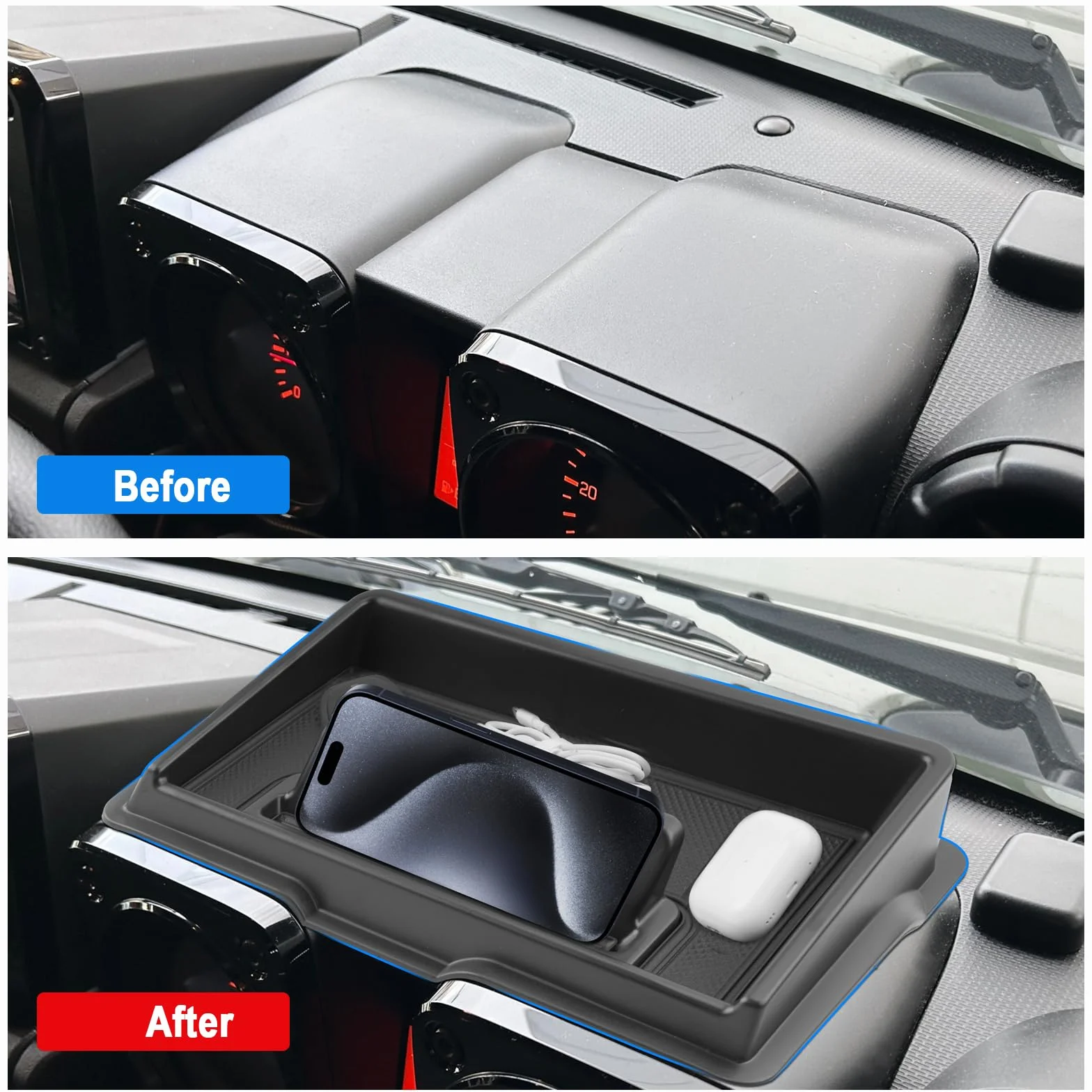 SHAOHAO Suzuki Jimny 4-Piece Set (Organizzatore Console Centrale + Cruscotto Posteriore + Organizzatore Auto + Navigazione Posteriore) Suzuki Jimny Accessori