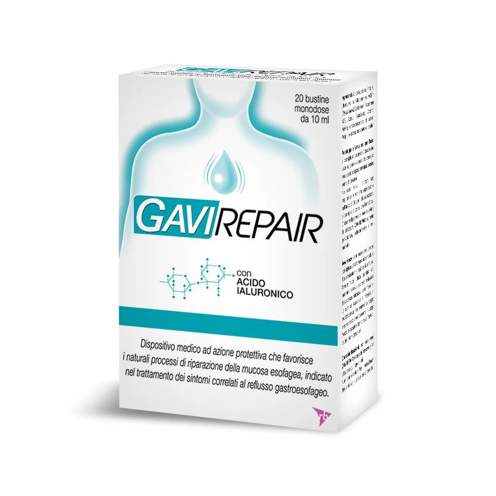 Gavirepair Acido Ialuronico Dispositivo Medico Reflusso Gastroesofageo 20 Bustine Monodose 10ml